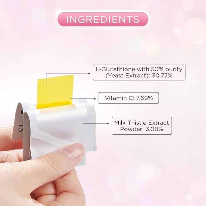 Lyuh Esther Glutathione Direct 3X (325 mg, 30 películas) - Película comestible con colágeno y vitamina C