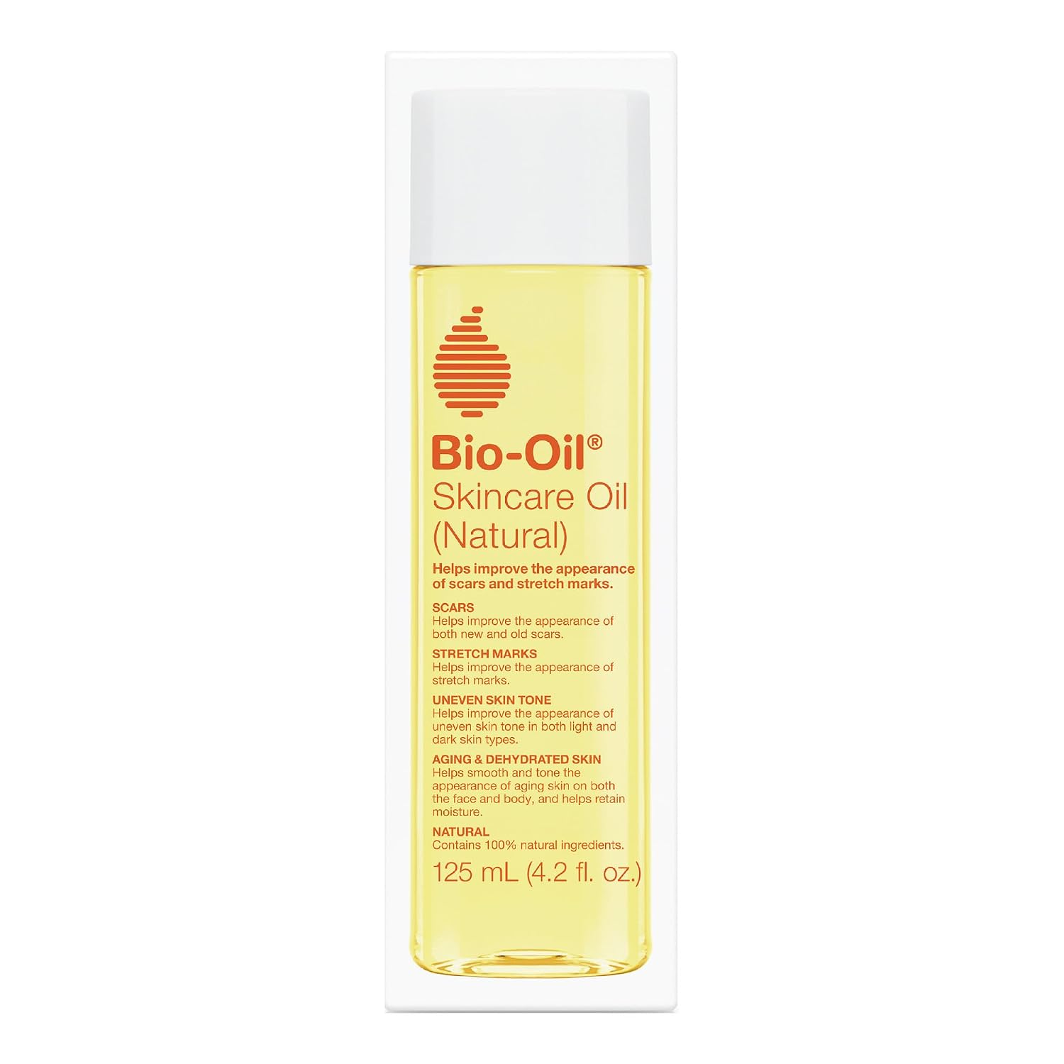 Bio-Oil Skincare Oil Natural – Aceite Corporal Para Cicatrices, Estrías Y Tono Desigual De Piel 125 ML
