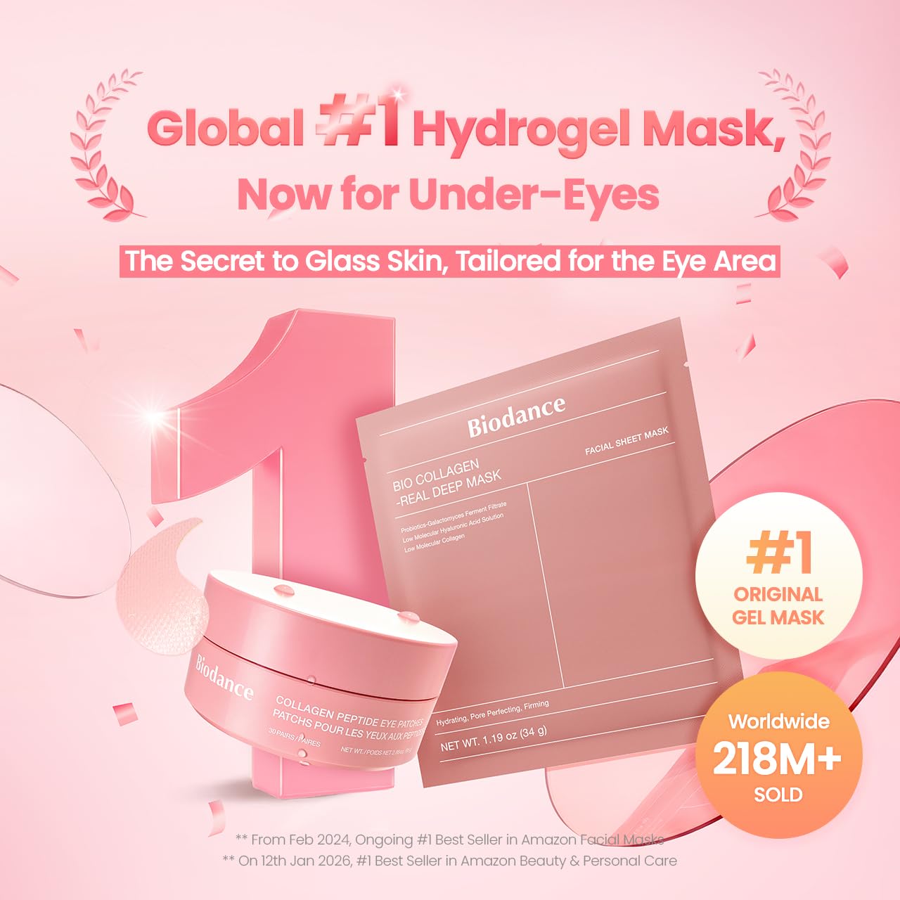 BIODANCE Collagen Peptide Eye Patches Parches Para Ojos Con Colágeno Y Péptidos
