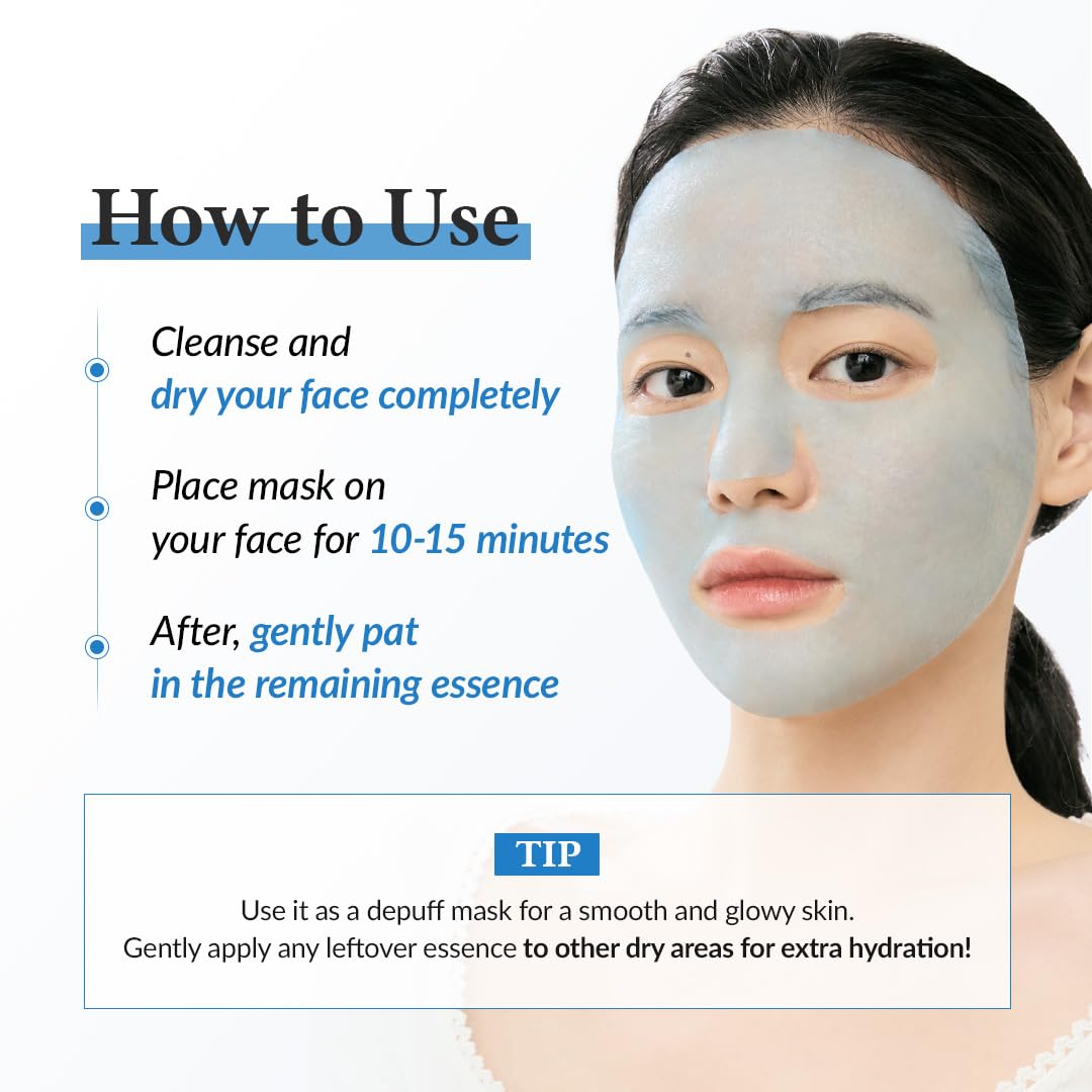 Dr. Althea Aqua Blue Hydration Mask – Mascarilla Facial Hidratante y Desinflamante Vegana (Pack de 4)