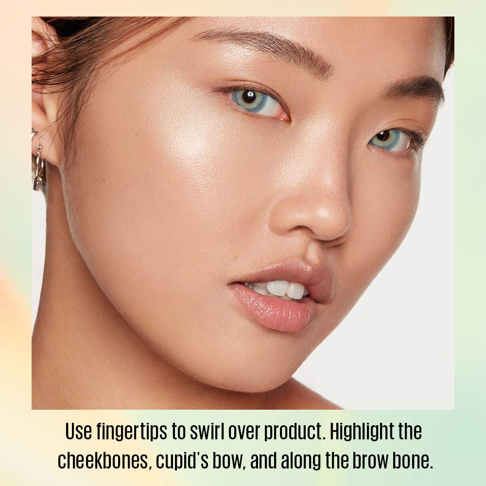 KAJA Mochi Glow Bouncy Highlighter 01 Toy Alien – Iluminador en Polvo Cremoso Acabado Radiante