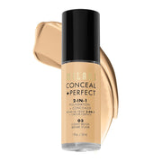 Milani Conceal + Perfect 2-In-1 Foundation + Concealer Light Beige – Base Líquida Cobertura Media A Total Waterproof