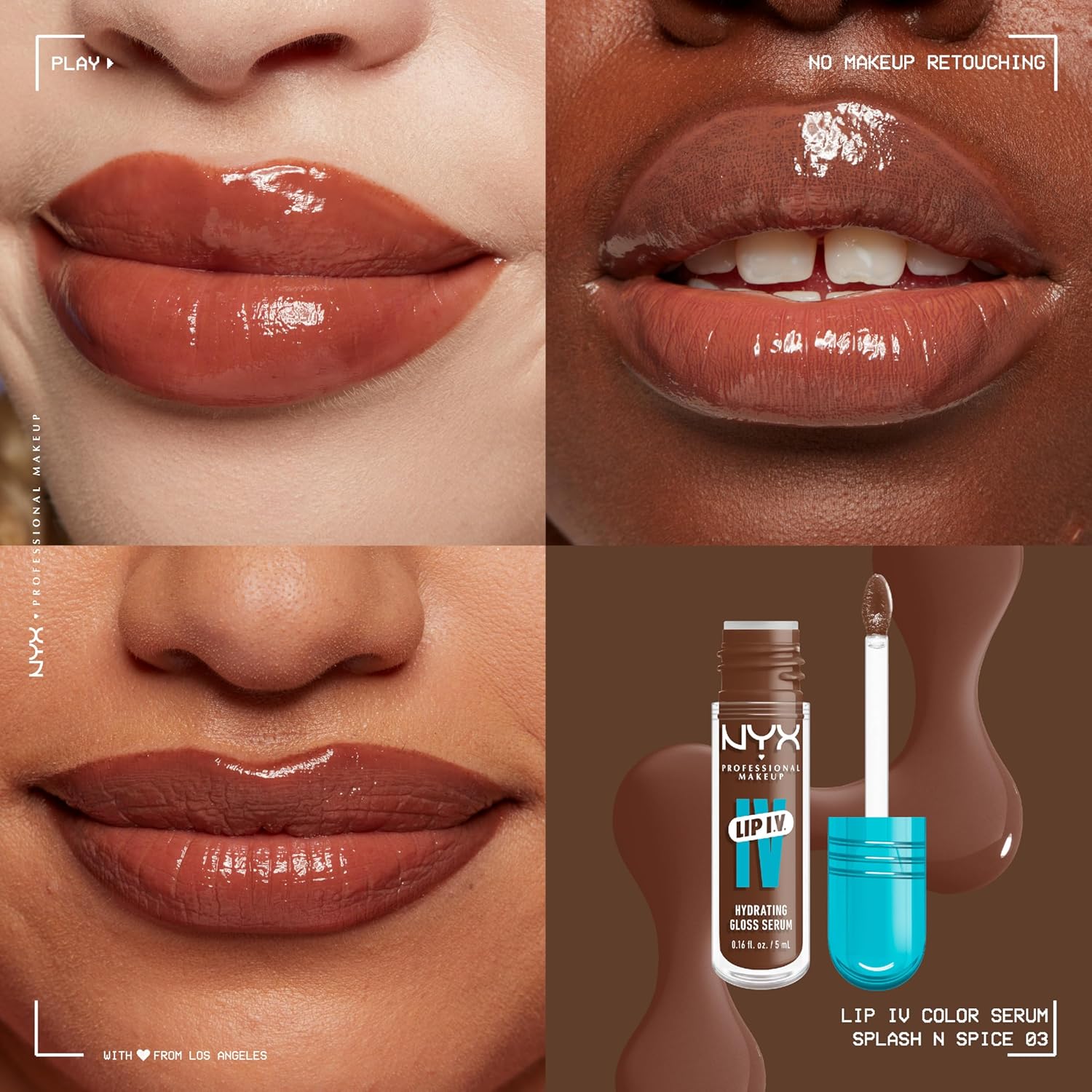 NYX PROFESSIONAL MAKEUP Lip IV - Gloss hidratante - SPLASH N SPICE 03 image