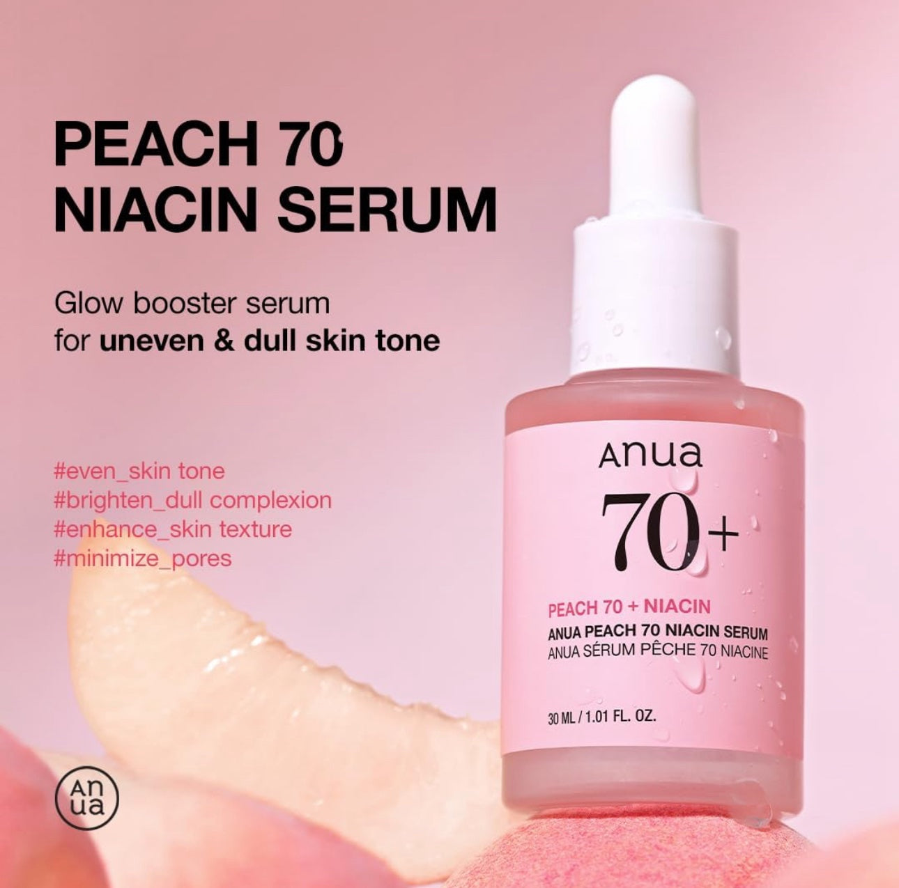 Anua Peach 70 - Niacin SerumSuero de niacinamida image 1