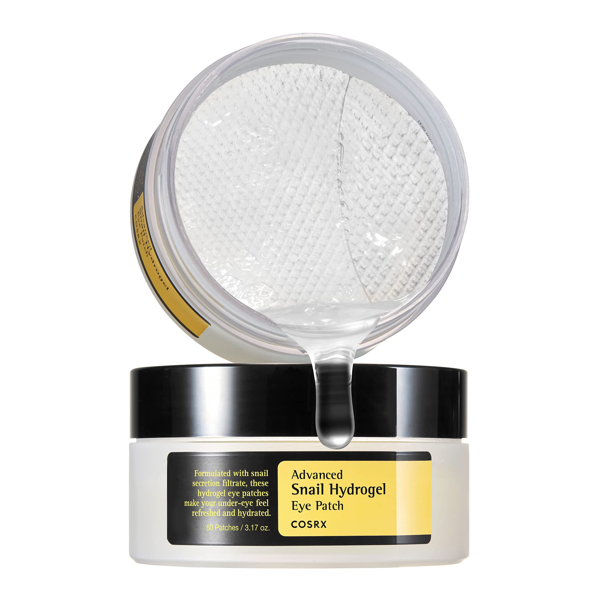 COSRX Advanced Snail Hydrogel Eye Patch 60 Parches – Parches Hidrogel Con Mucina De Caracol Para Contorno De Ojos