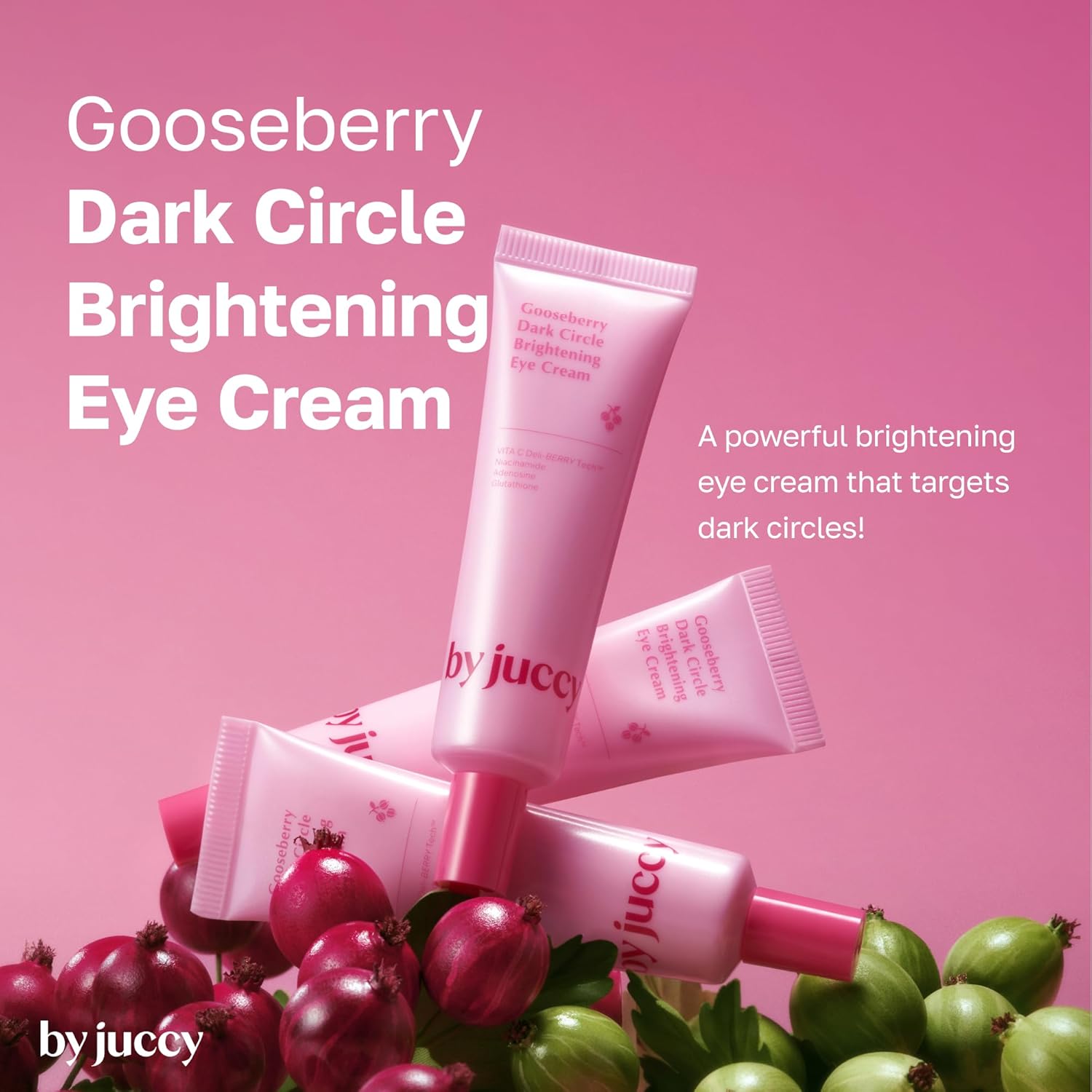 BY JUCCY Gooseberry Dark Circle Brightening Eye Cream Contorno De Ojos Iluminador Anti Ojeras