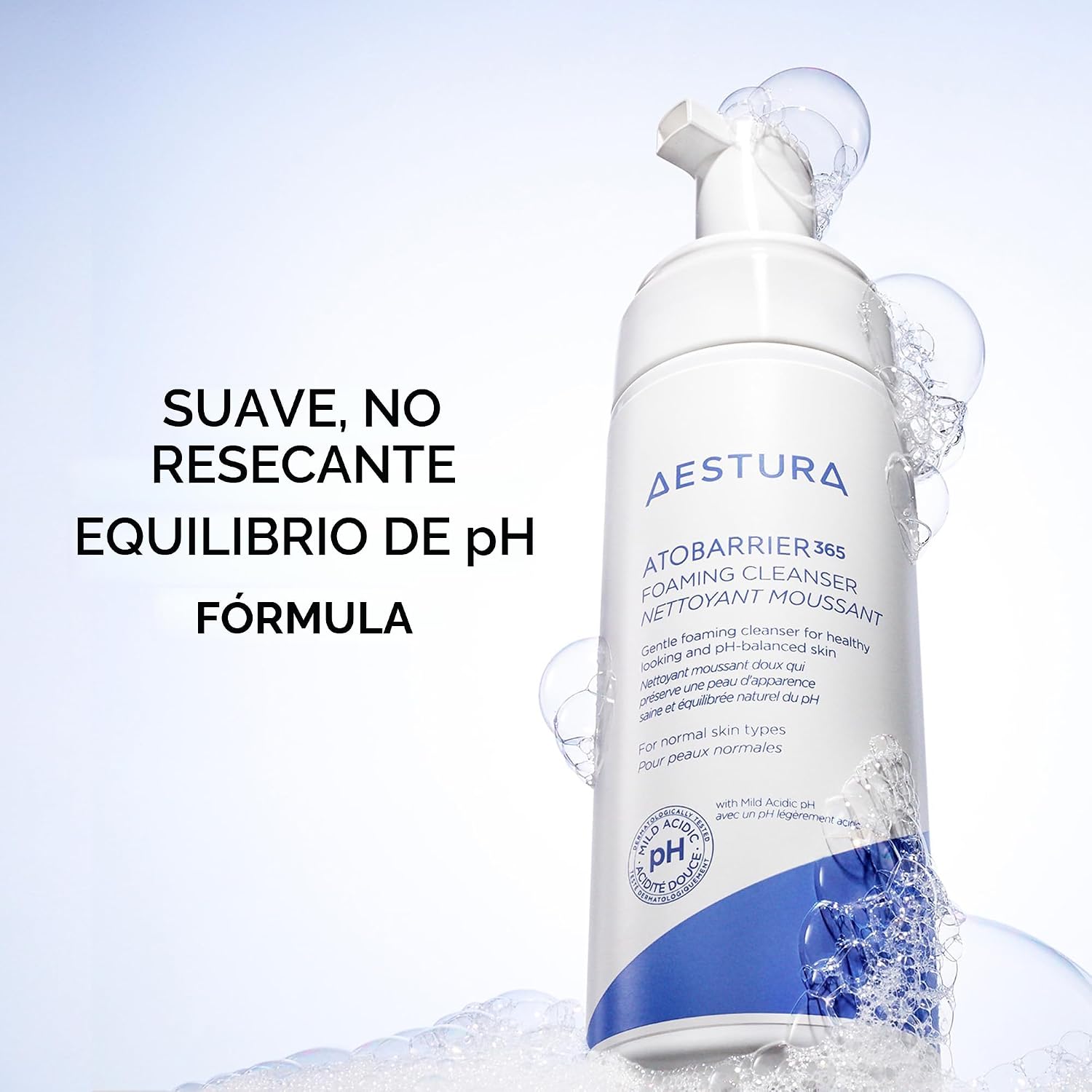 BAJO PEDIDO - AESTURA ATOBARRIER365 Bubble Cleanser Limpiador Espumoso Suave Con Ceramidas Y pH Equilibrado 150 ml
