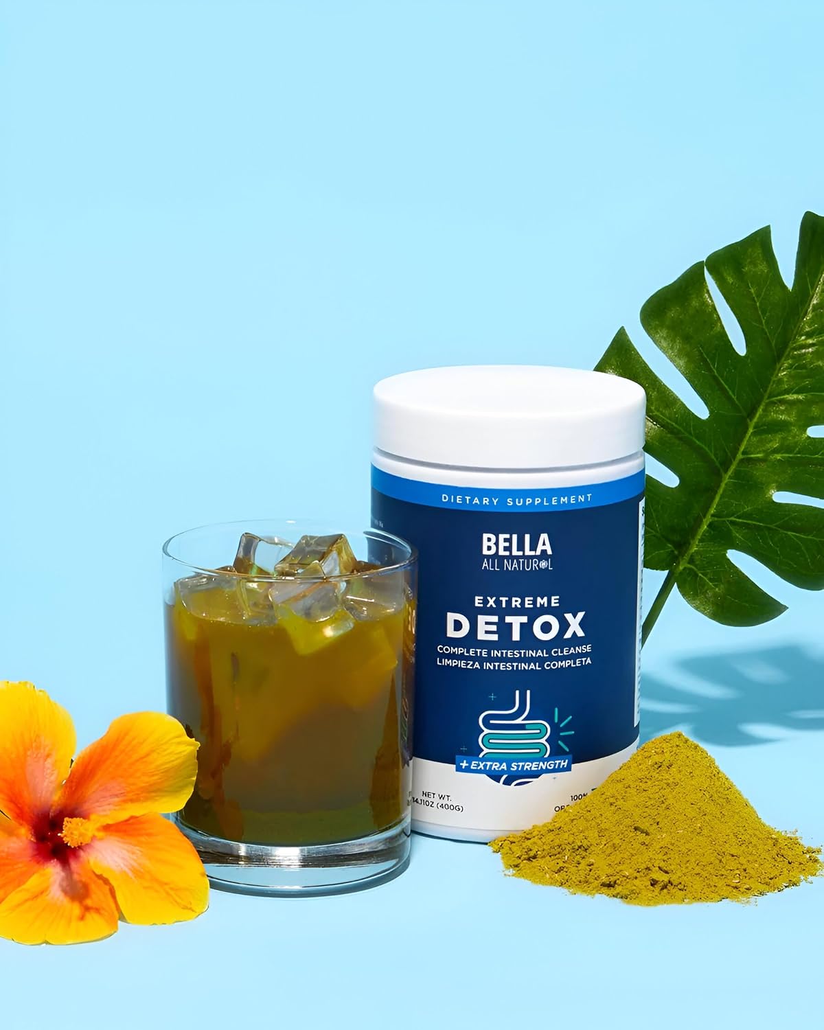 Bella All Natural Extreme Detox Suplemento Para Limpieza Intestinal Completa 400 g