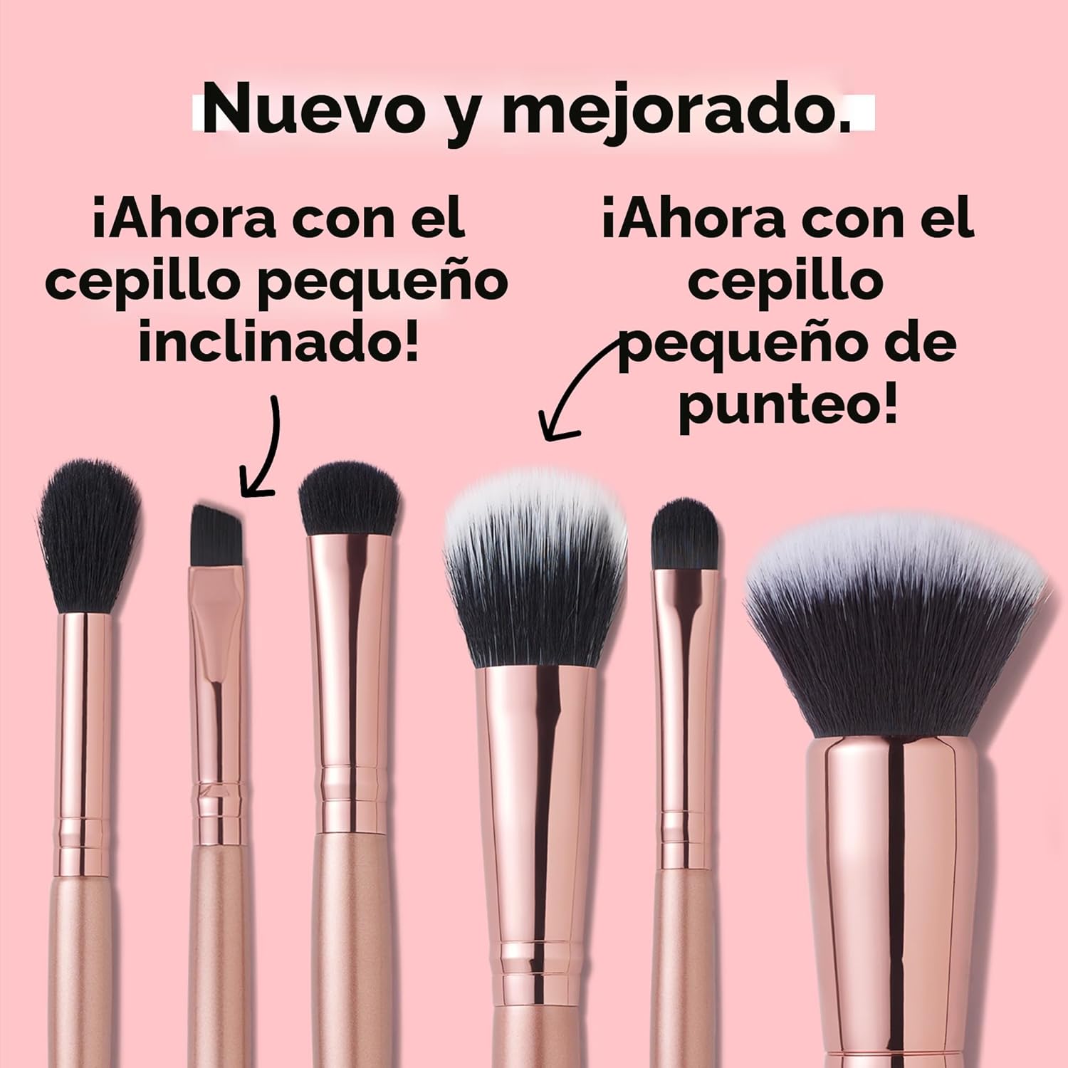 ELF Flawless Face & Eye Brush Set Set De Brochas Para Rostro Y Ojos