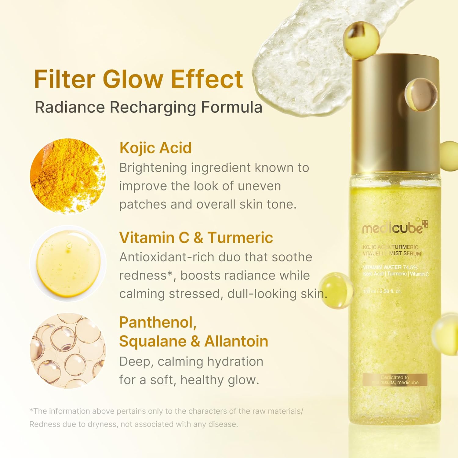 Medicube Kojic Acid Turmeric Vita Jelly Mist Serum 100 ml | Sérum Iluminador