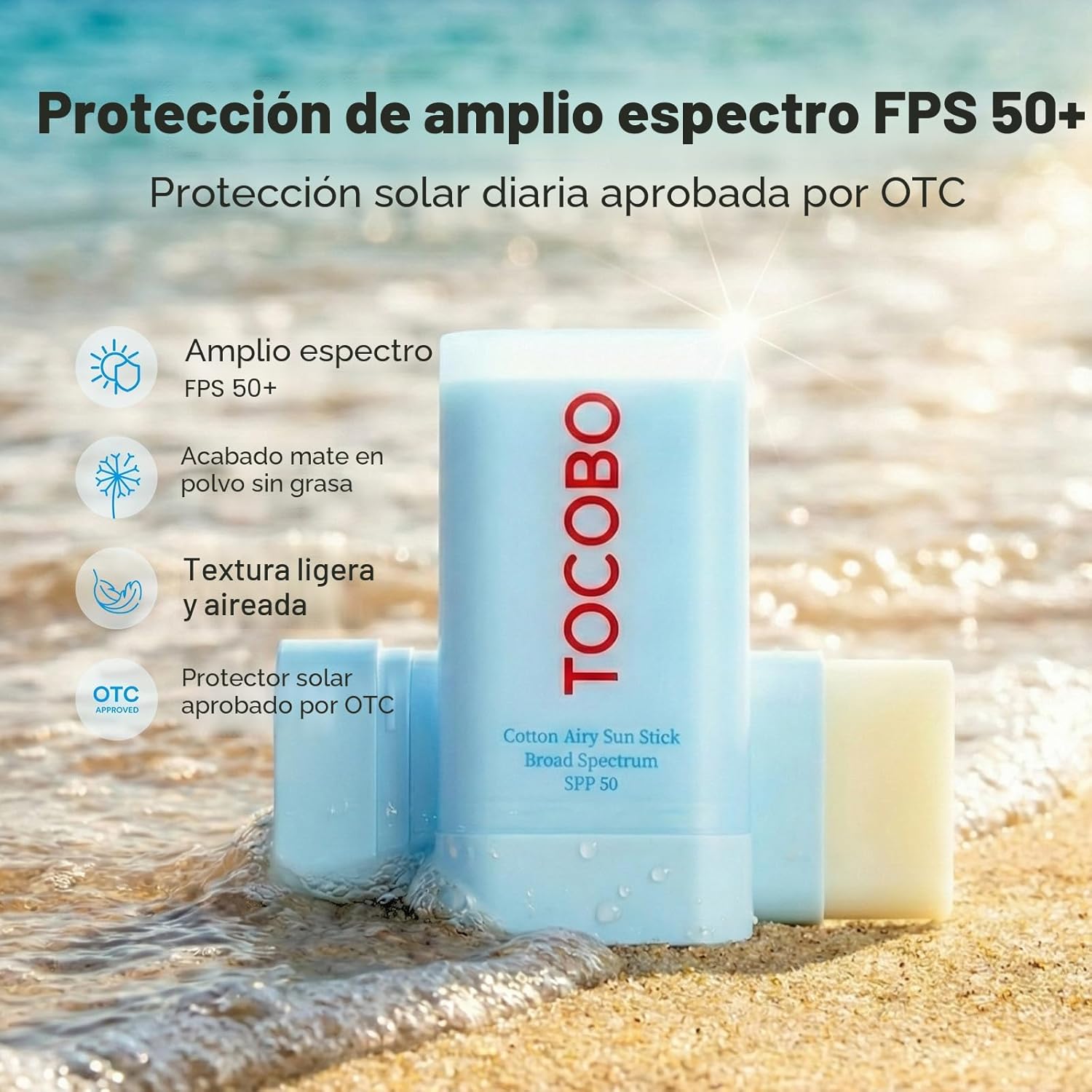 TOCOBO Cotton Soft Sun Stick SPF50 | Protector Solar en Barra