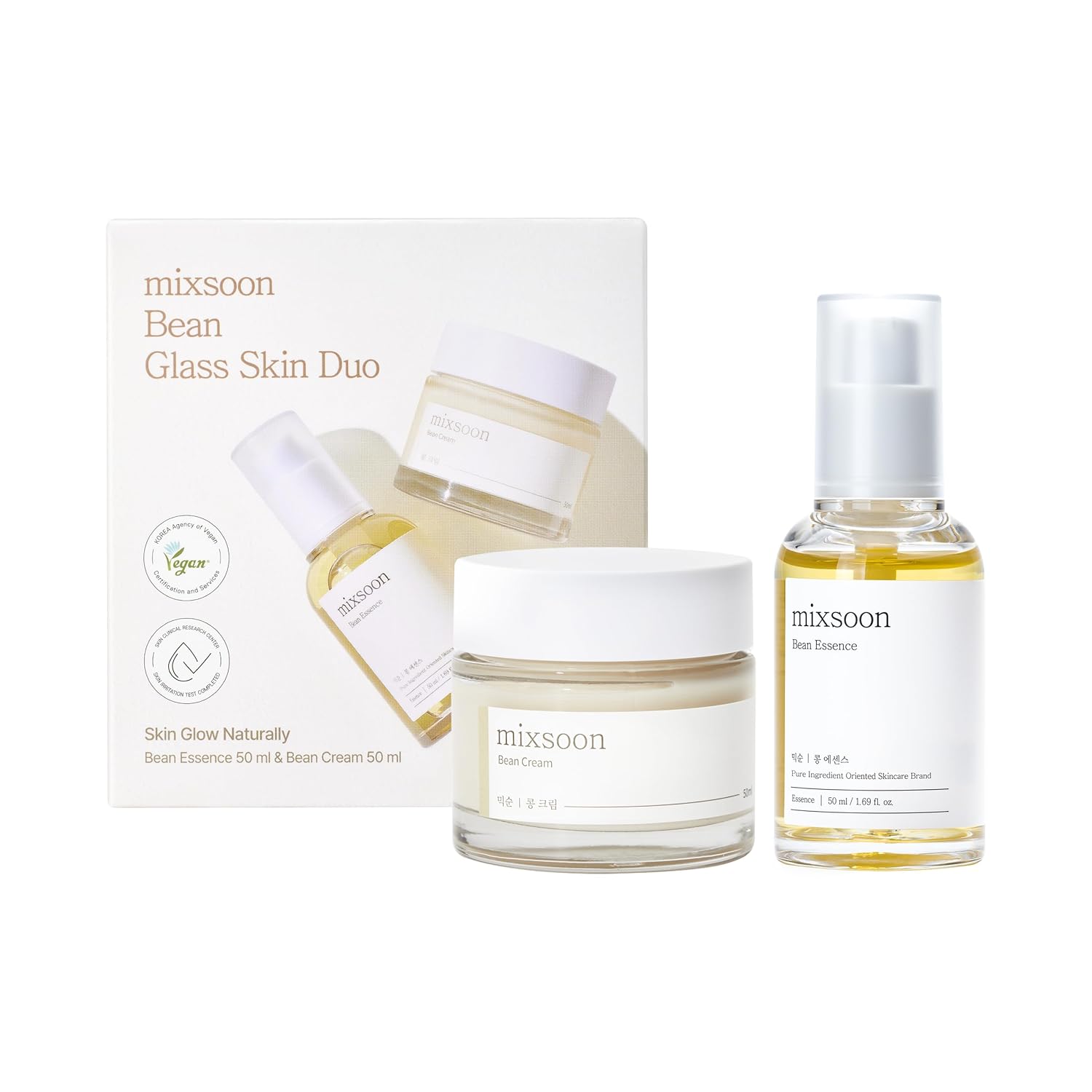 Mixsoon Bean Glass Skin Duo – Set Con Bean Essence + Bean Cream Para Piel De Vidrio