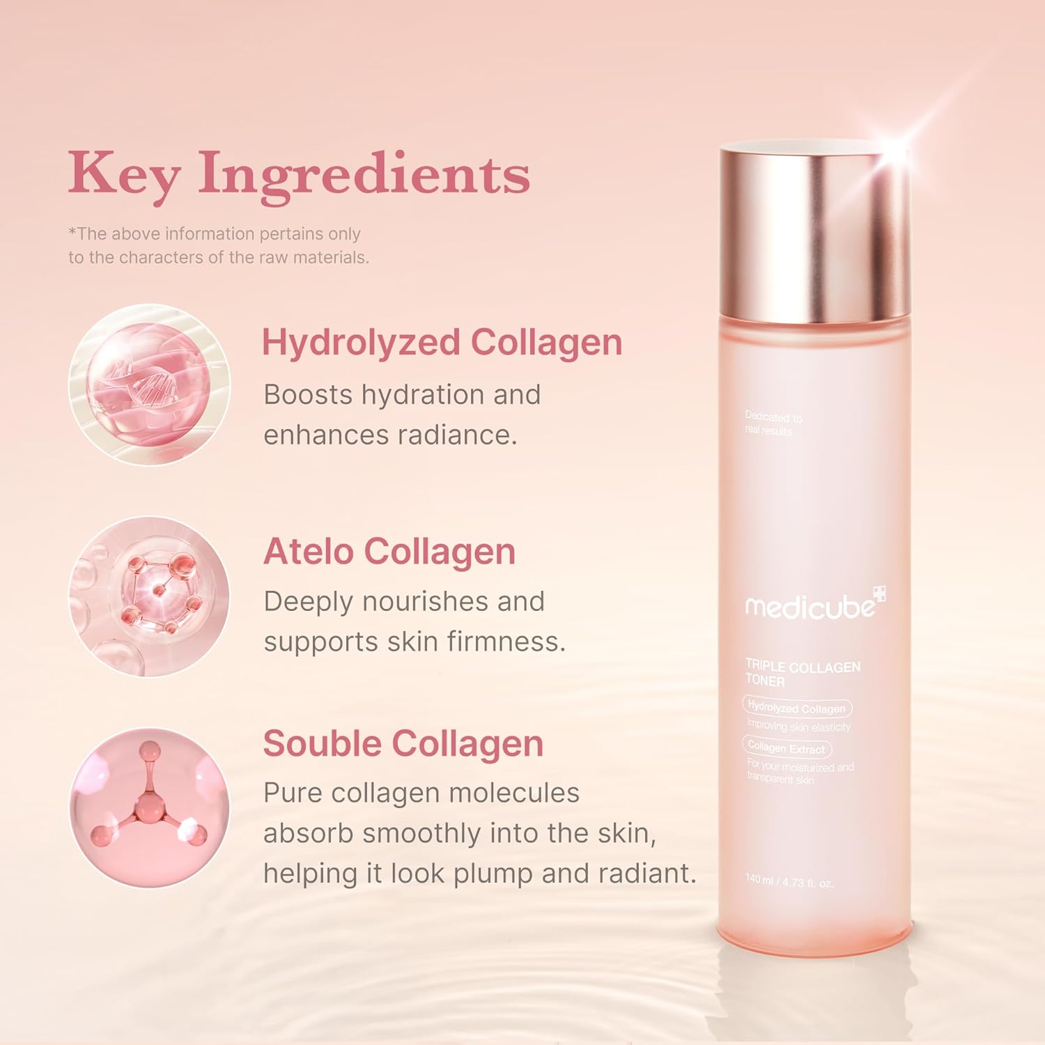 MEDICUBE Triple Collagen Toner Tónico Facial Hidratante Y Reafirmante 140 ml