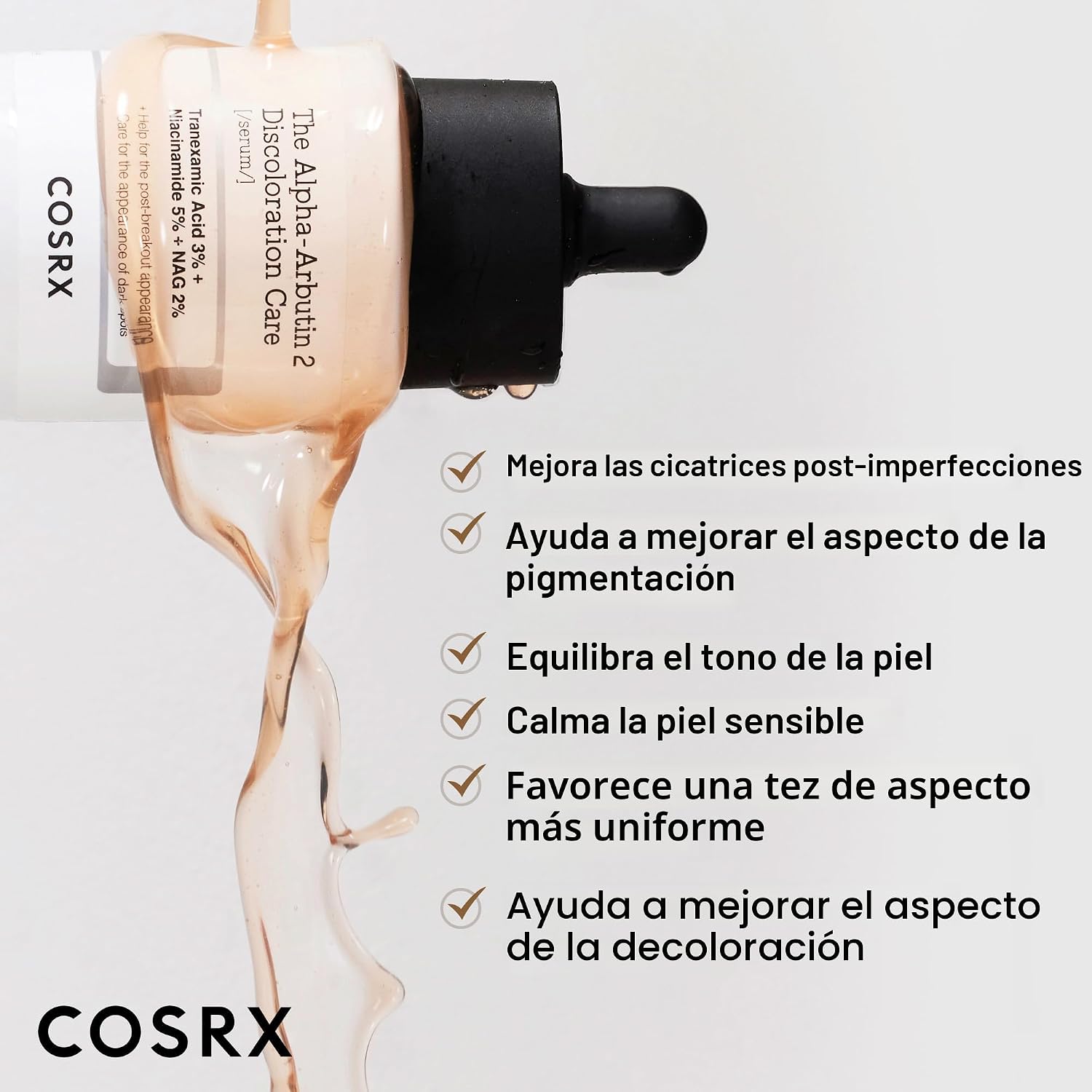 COSRX Niacinamide 15% Face Serum Con Glutatión Y Ácido Tranexámico Para Manchas Oscuras 50 ml