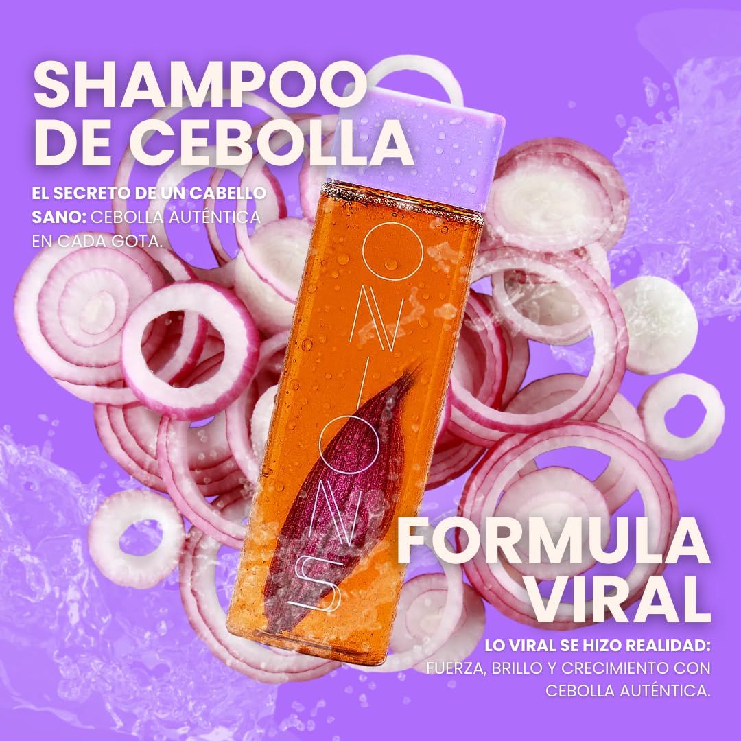 HERBALISTA Onion Extract Viral Shampoo Champú de Cebolla, Romero y Cola de Caballo 500 ml