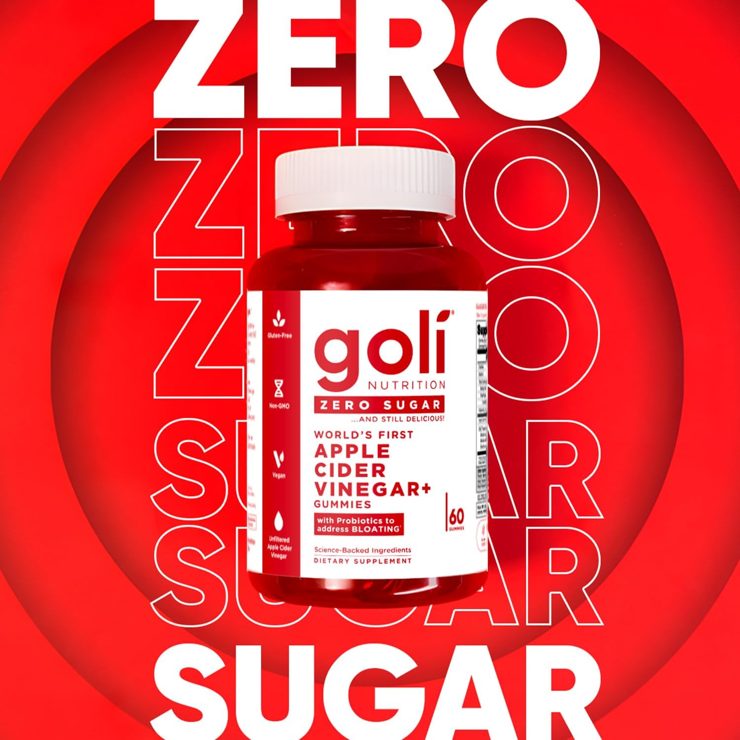 Goli Apple Cider Vinegar Gummies Sin Azúcar – Vitaminas en Gomitas de Vinagre de Sidra de Manzana