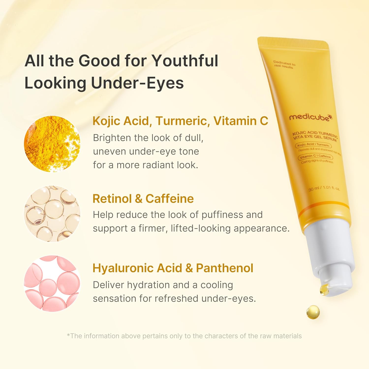 Medicube Kojic Acid Turmeric Eye Serum Sérum Para Contorno De Ojos Con Ácido Kójico Y Cúrcuma 30 ml