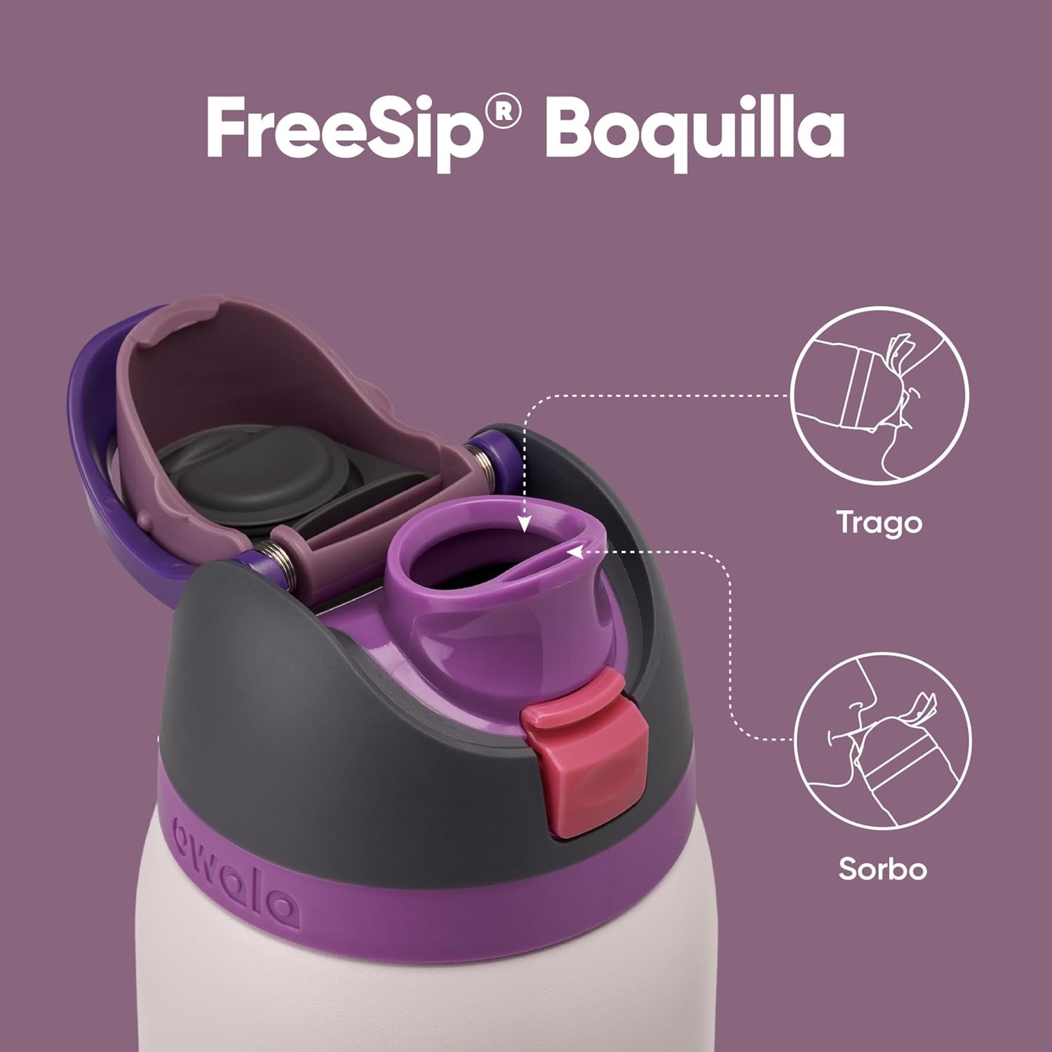 Owala FreeSip Botella De Agua Aislada 32 OZ – Acero Inoxidable Con Popote Para Deporte Y Viaje