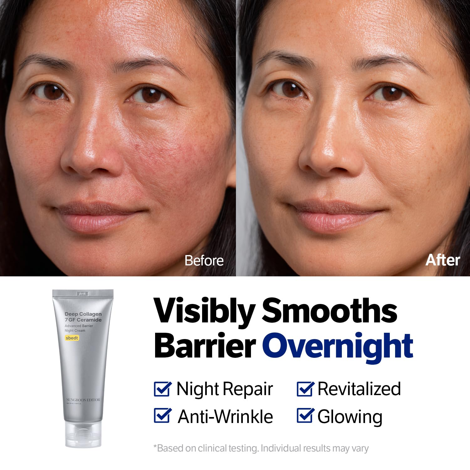SUNGBOON EDITOR Deep Collagen 7GF Night Cream Crema Facial Y Cuello Reafirmante 50 ml