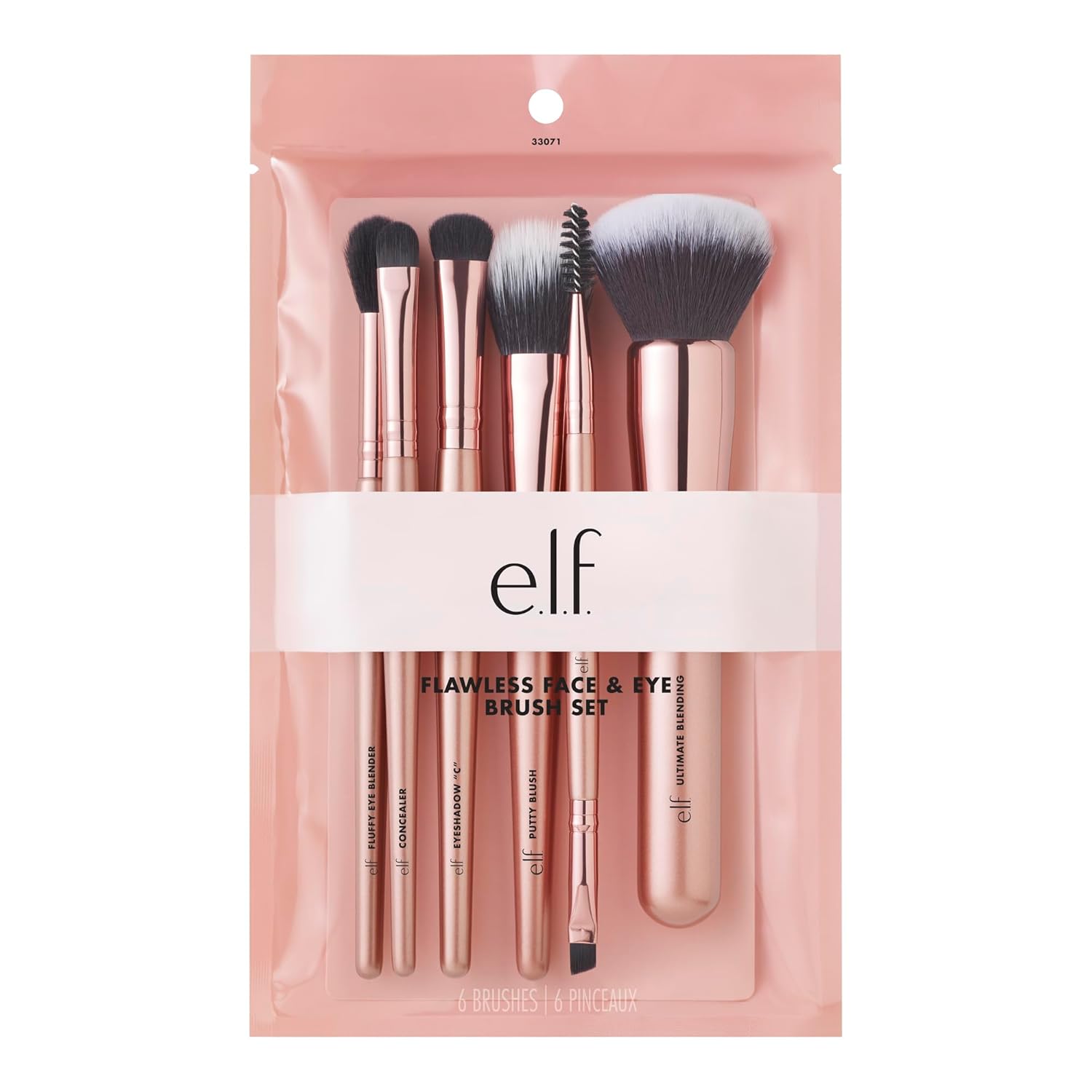 ELF Flawless Face & Eye Brush Set Set De Brochas Para Rostro Y Ojos