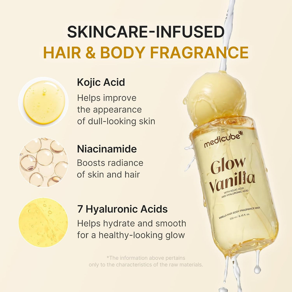 Medicube Glow Vanilla Hair & Body Fragrance Mist – Bruma Corporal Y Capilar De Vainilla Con Cuidado Del Olor 100 ML