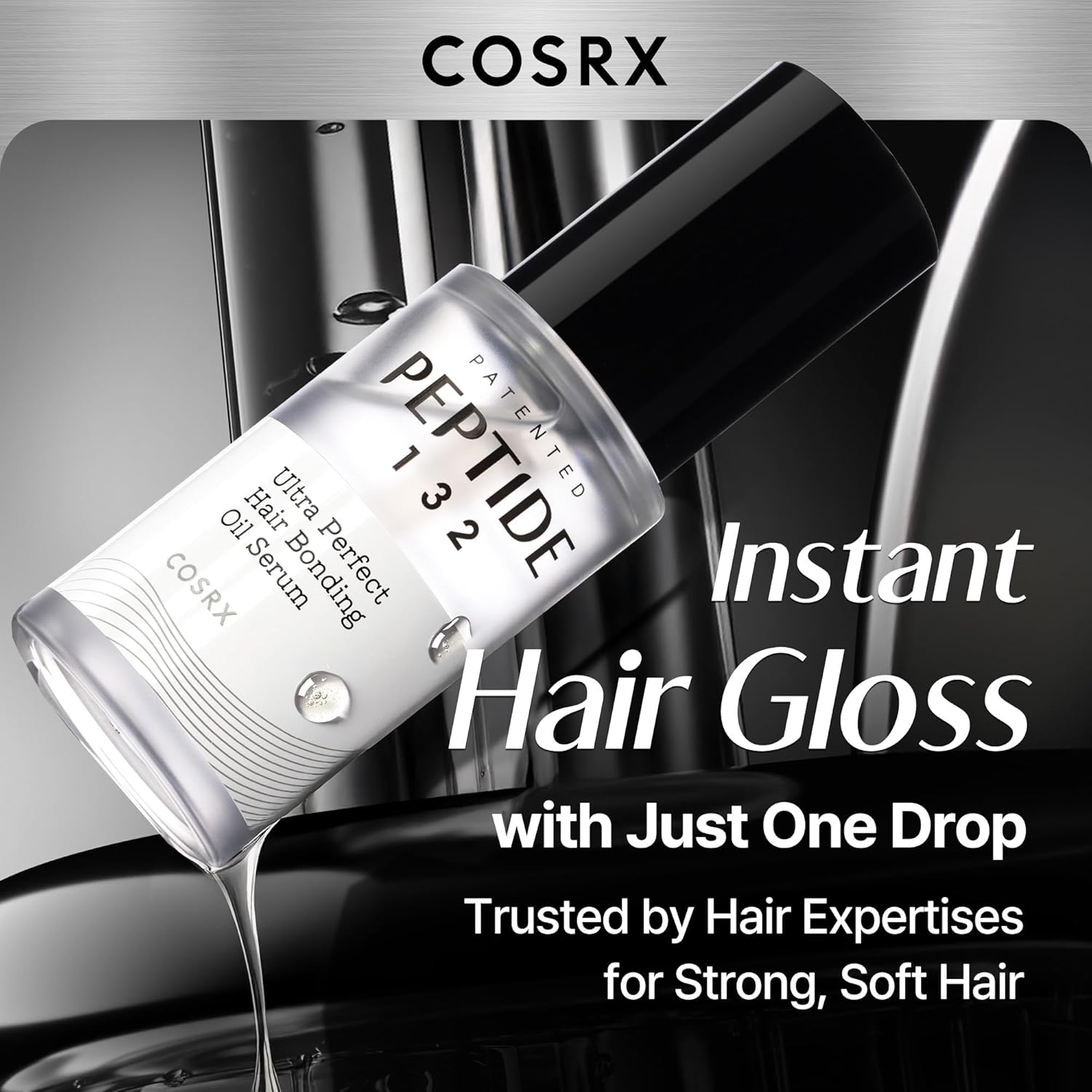 COSRX Peptide 132 Ultra Perfect Hair Bonding Oil Serum — Sérum Capilar Reparador Con Péptidos Para Fortalecer y Brillar el Cabello