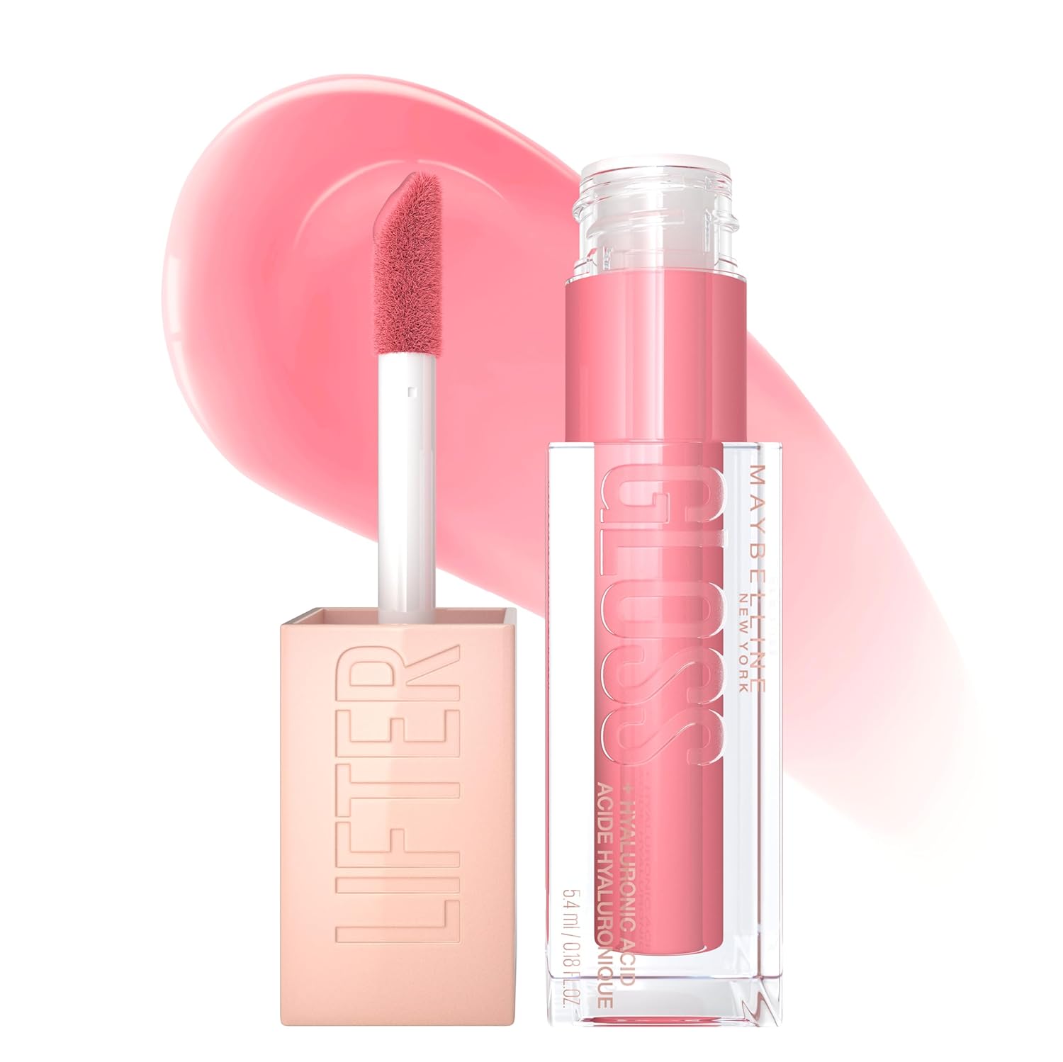 Maybelline New York Lifter Gloss Tono 21 Gummy Bear – Brillo De Labios Hidratante Con Ácido Hialurónico