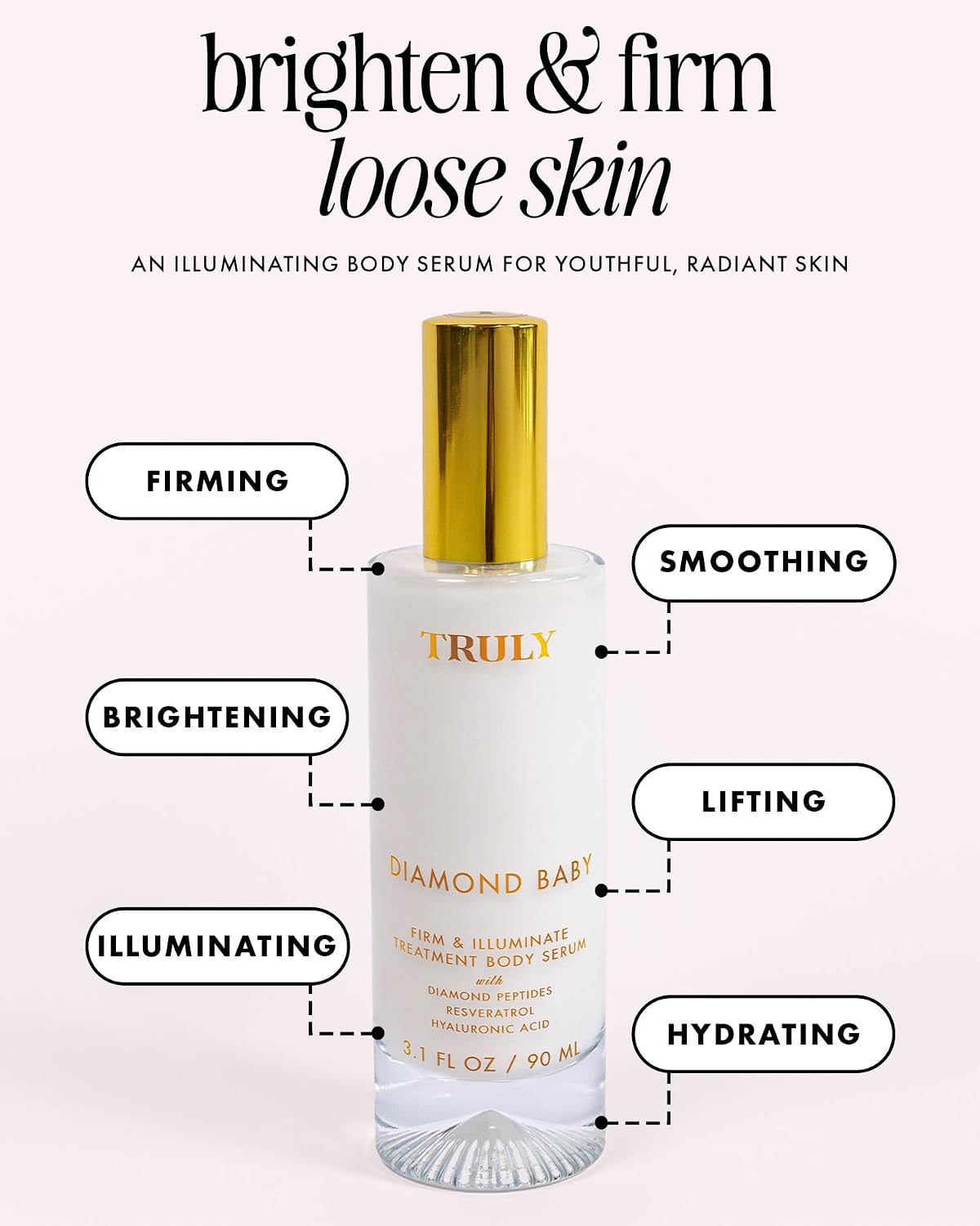 Truly Beauty Diamond Baby Firm & Illuminate Treatment Body Serum – Sérum Corporal Reafirmante 90 ML