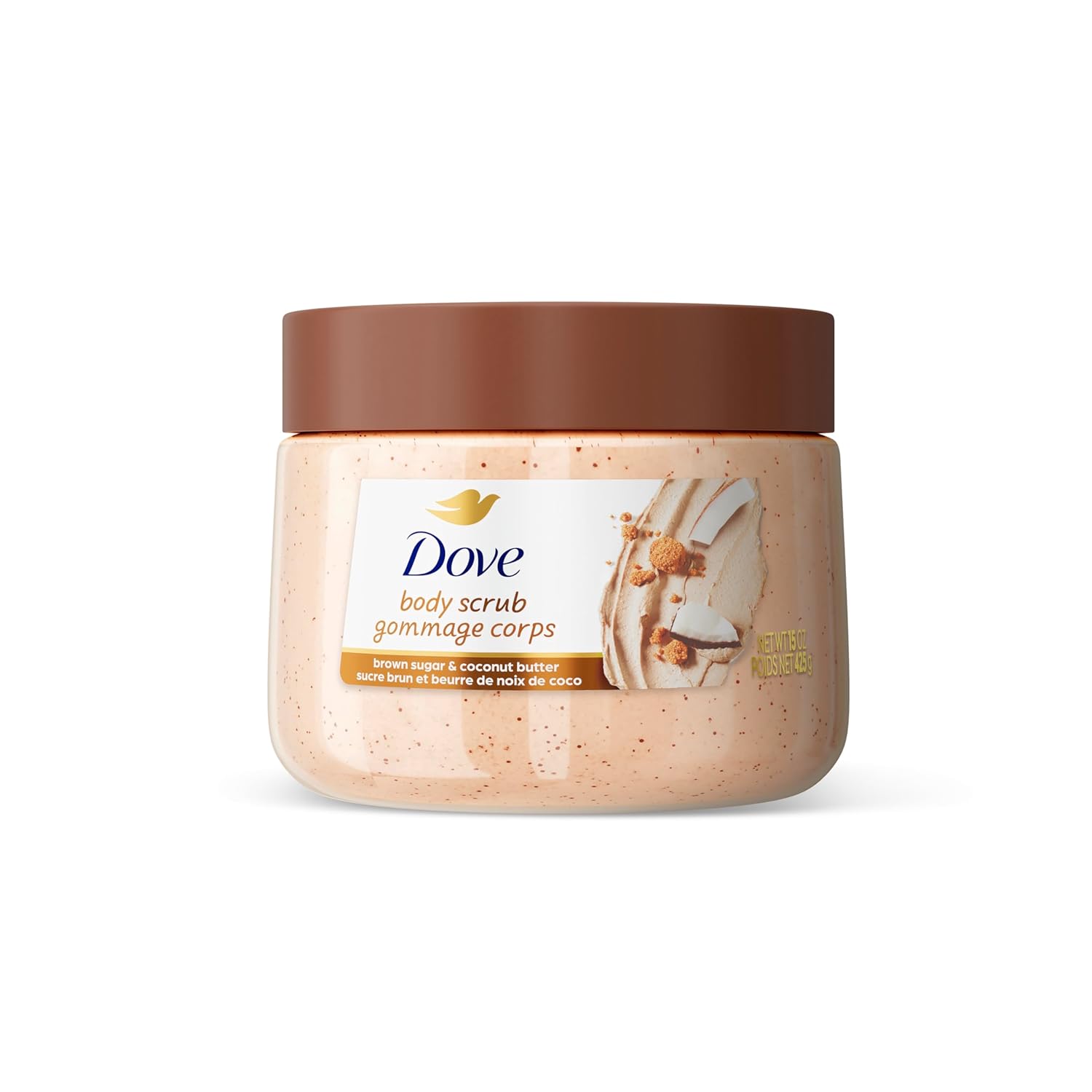 Dove Brown Sugar And Coconut Butter Body Scrub Exfoliante Corporal 15 oz