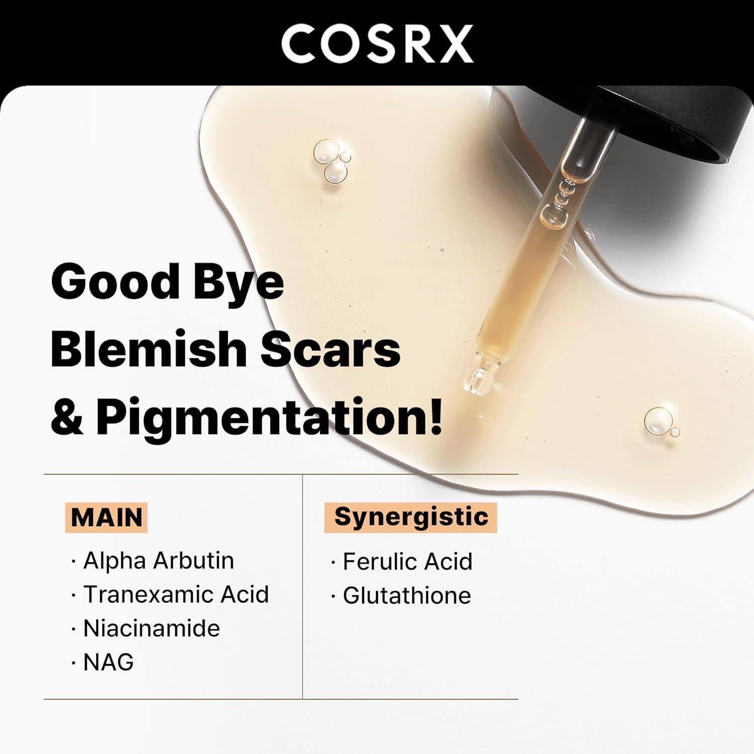 COSRX Niacinamide 15% Face Serum Con Glutatión Y Ácido Tranexámico Para Manchas Oscuras 50 ml