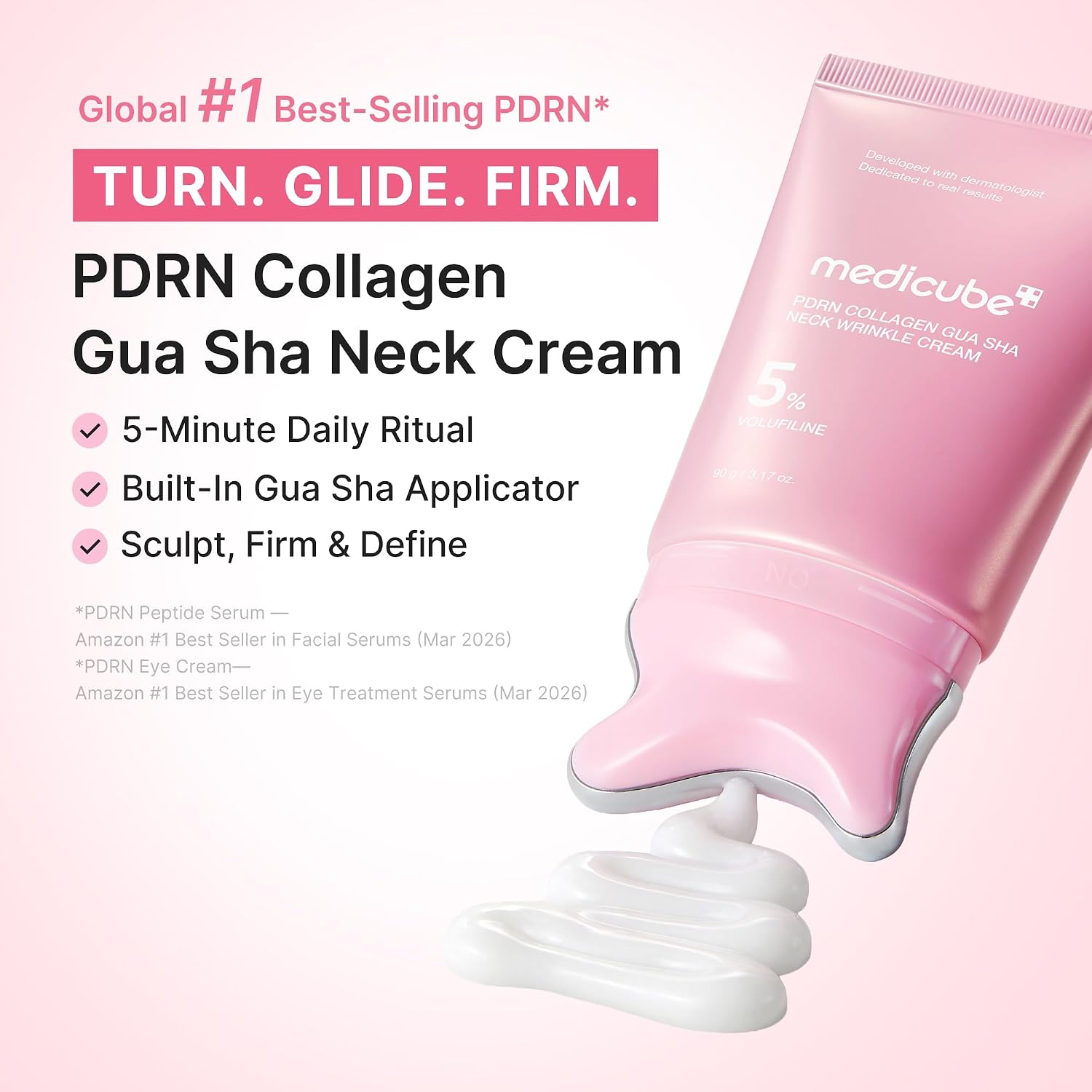 Medicube PDRN Collagen Gua Sha Neck Wrinkle Cream – Crema Reafirmante Con Aplicador Gua Sha 90ML