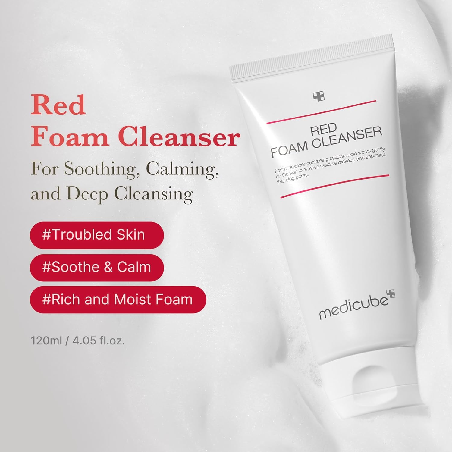 MEDICUBE Red Foam Cleanser Limpiador Facial En Espuma 120 ml