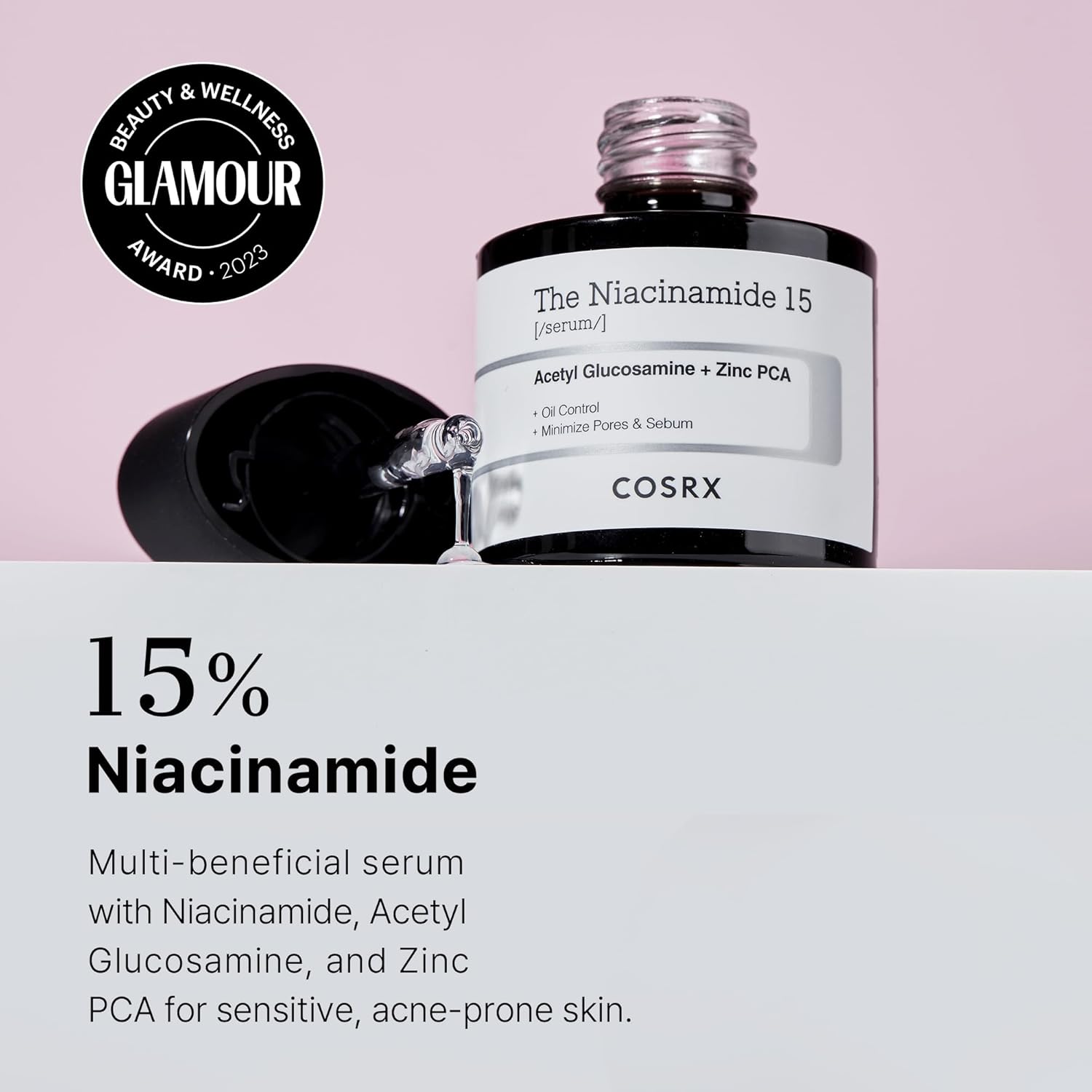 COSRX The Niacinamide 15 Acetyl Glucosamine + Zinc PCA | Suero Antiimperfecciones e Iluminador