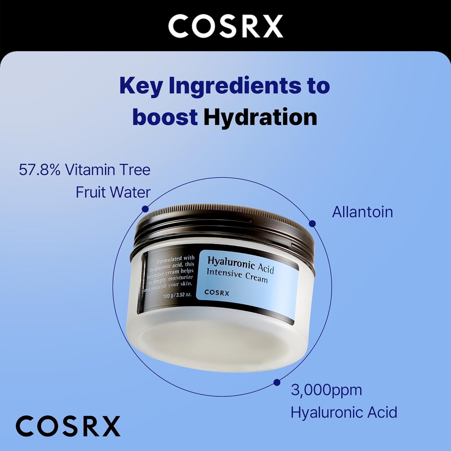 COSRX Hyaluronic Acid Intensive Cream | Crema Hidratante Intensiva Con Ácido Hialurónico