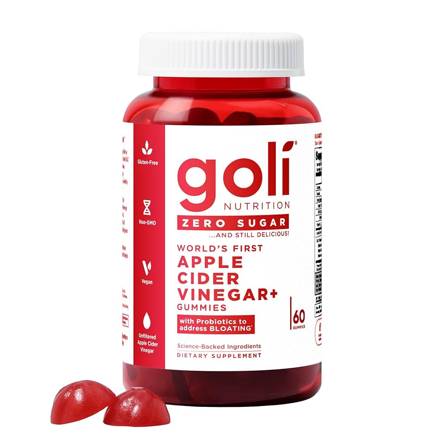 Goli Apple Cider Vinegar Gummies Sin Azúcar – Vitaminas en Gomitas de Vinagre de Sidra de Manzana