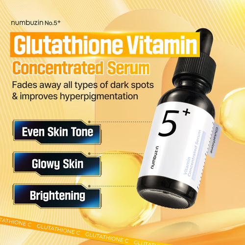 Numbuzin No.5+ Glutathione Vitamin Concentrated Serum Sérum Facial Iluminador Con Glutatión Y Vitaminas 30 ml