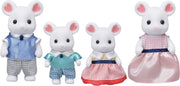 Calico Critters Marshmallow Mouse Family – Set De 4 Figuras Coleccionables Con Ropa Removible