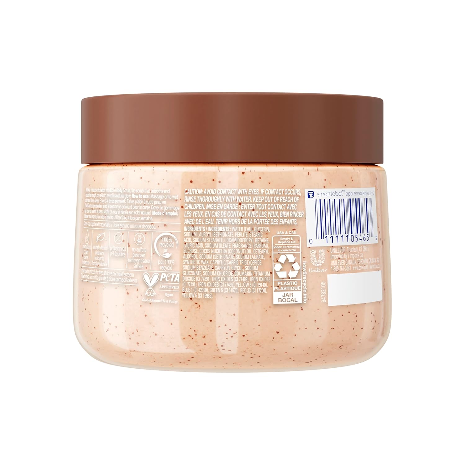 Dove Brown Sugar And Coconut Butter Body Scrub Exfoliante Corporal 15 oz