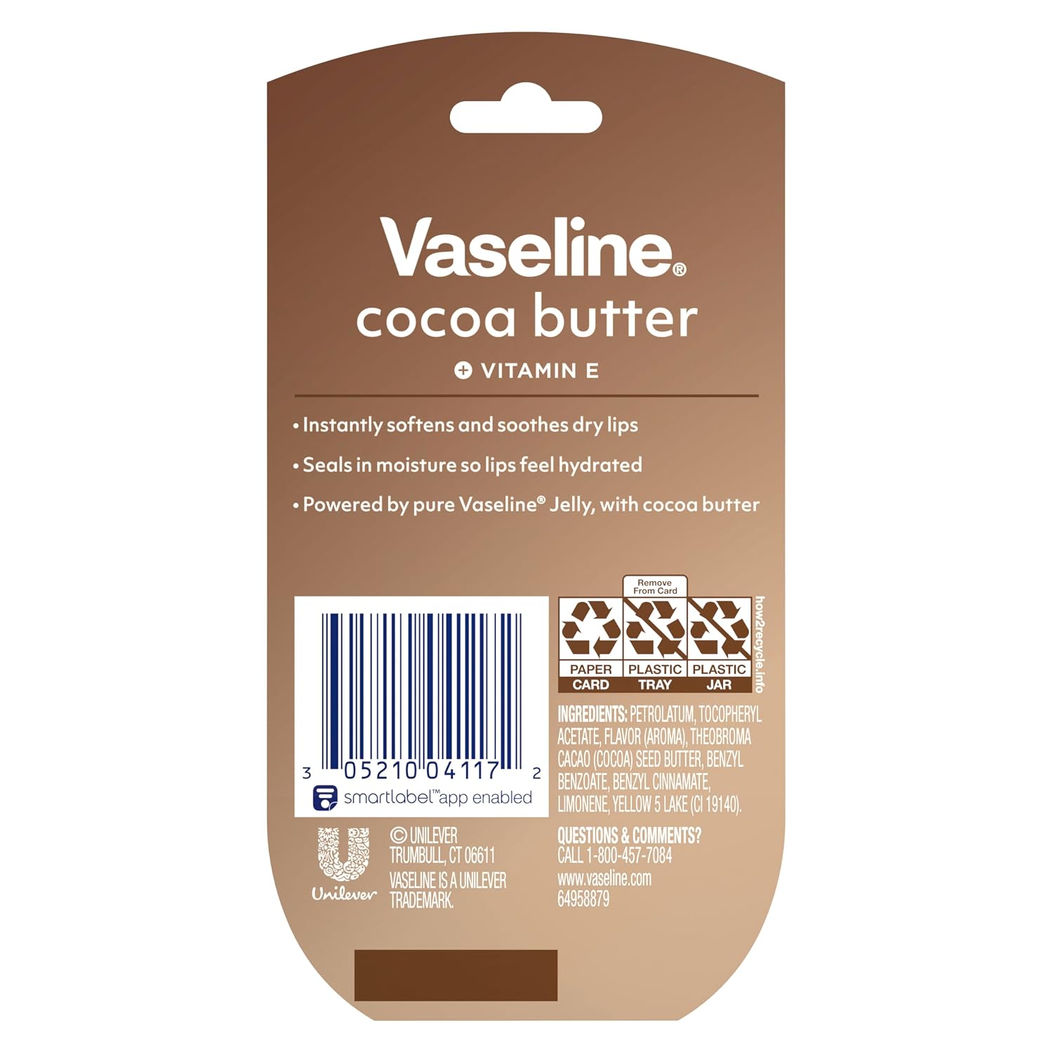 Vaseline Lip Therapy Cocoa Butter Mini Lip Balm Pack De 2 – Bálsamo Labial Con Manteca De Cacao