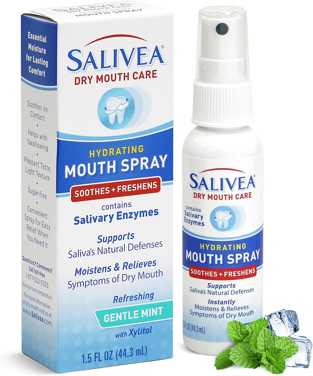 SALIVEA Dry Mouth Care Hydrating Mouth Spray Spray Hidratante Para Boca Seca 44.3 ml
