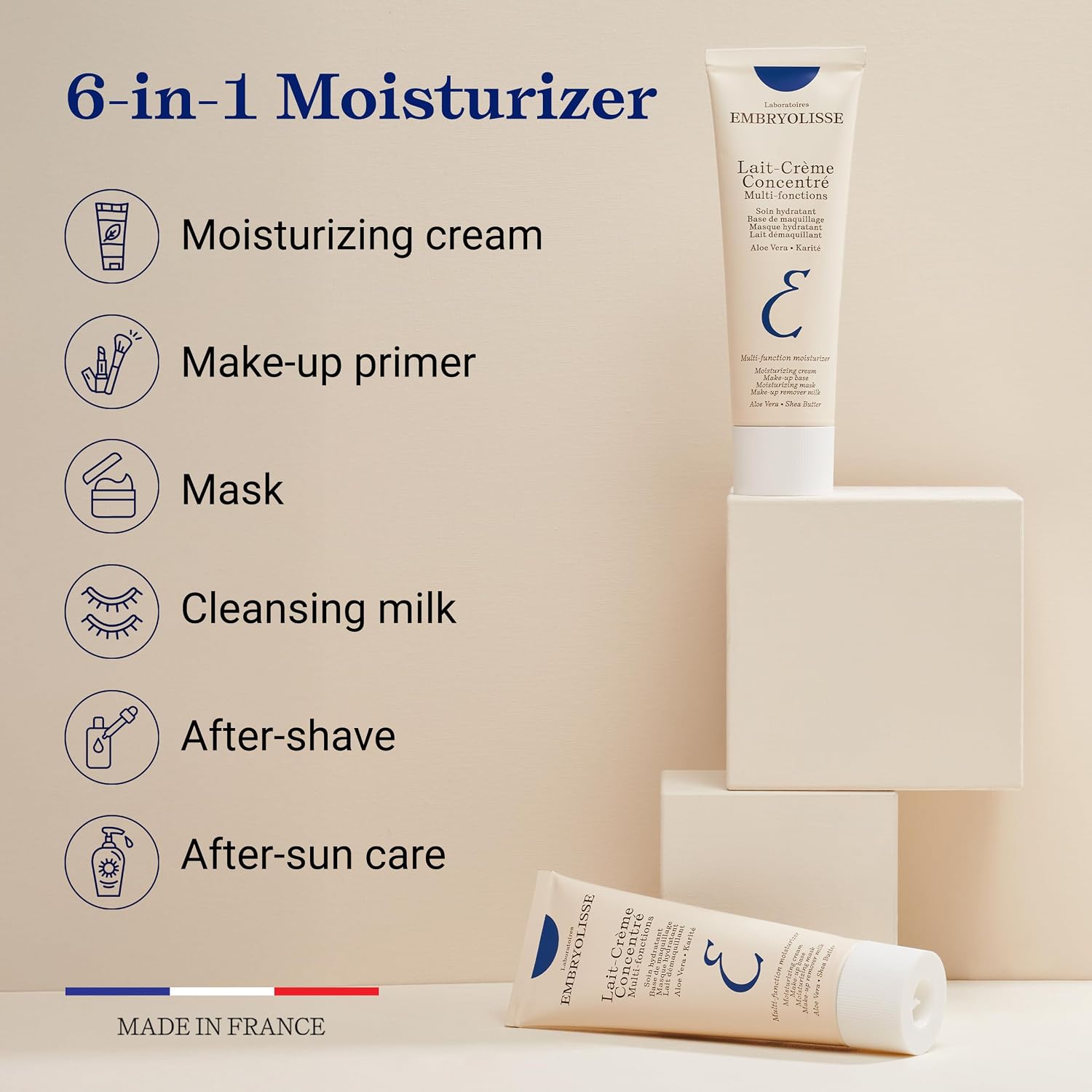 Embryolisse Lait-Crème Concentré - Moisturizing Multi-Purpose Cream with Aloe Vera and Shea Butter 75 ML