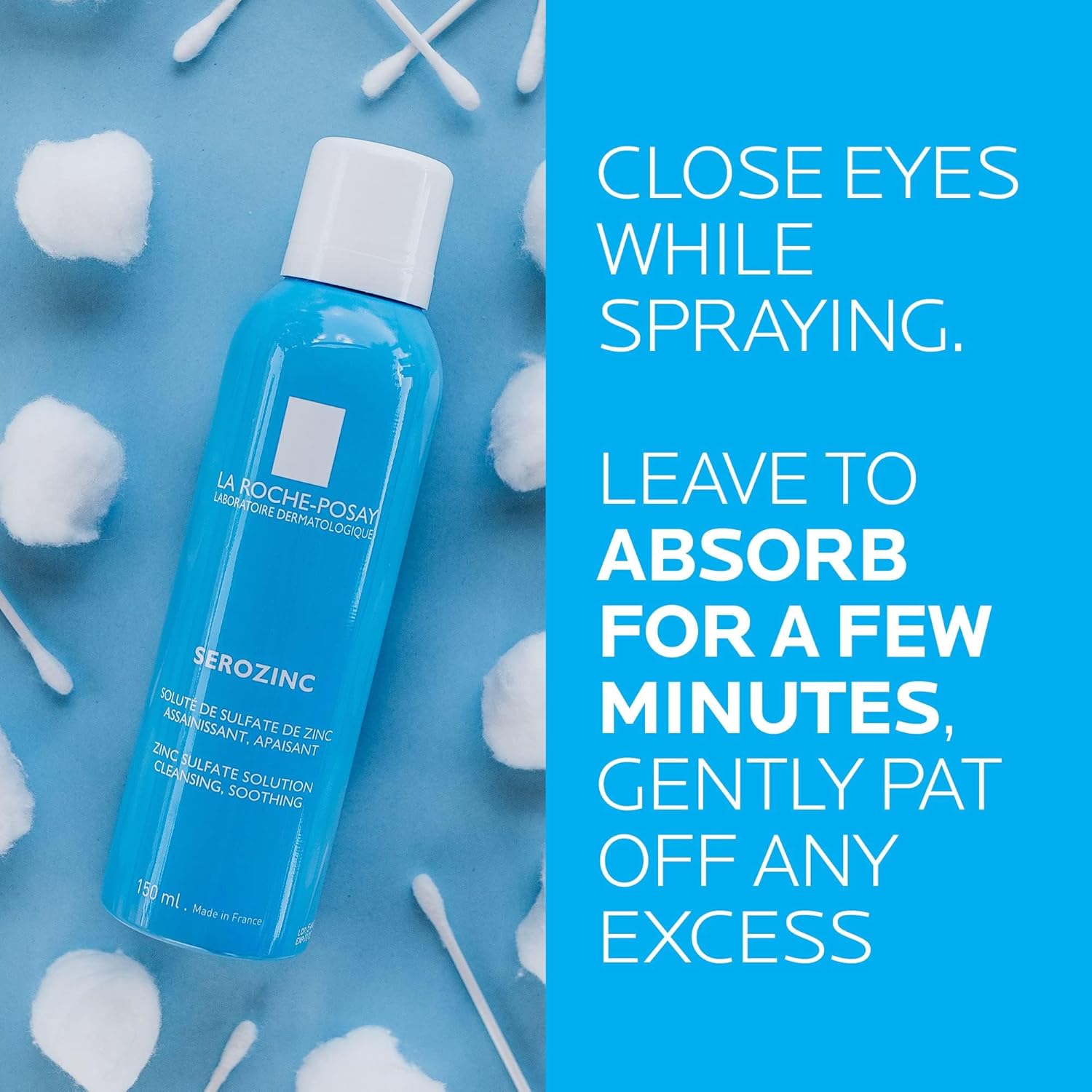 La Roche-Posay Serozinc — Tónico Matificante Con Zinc Para Piel Grasa y Propensa Al Acné (Spray Purificante)