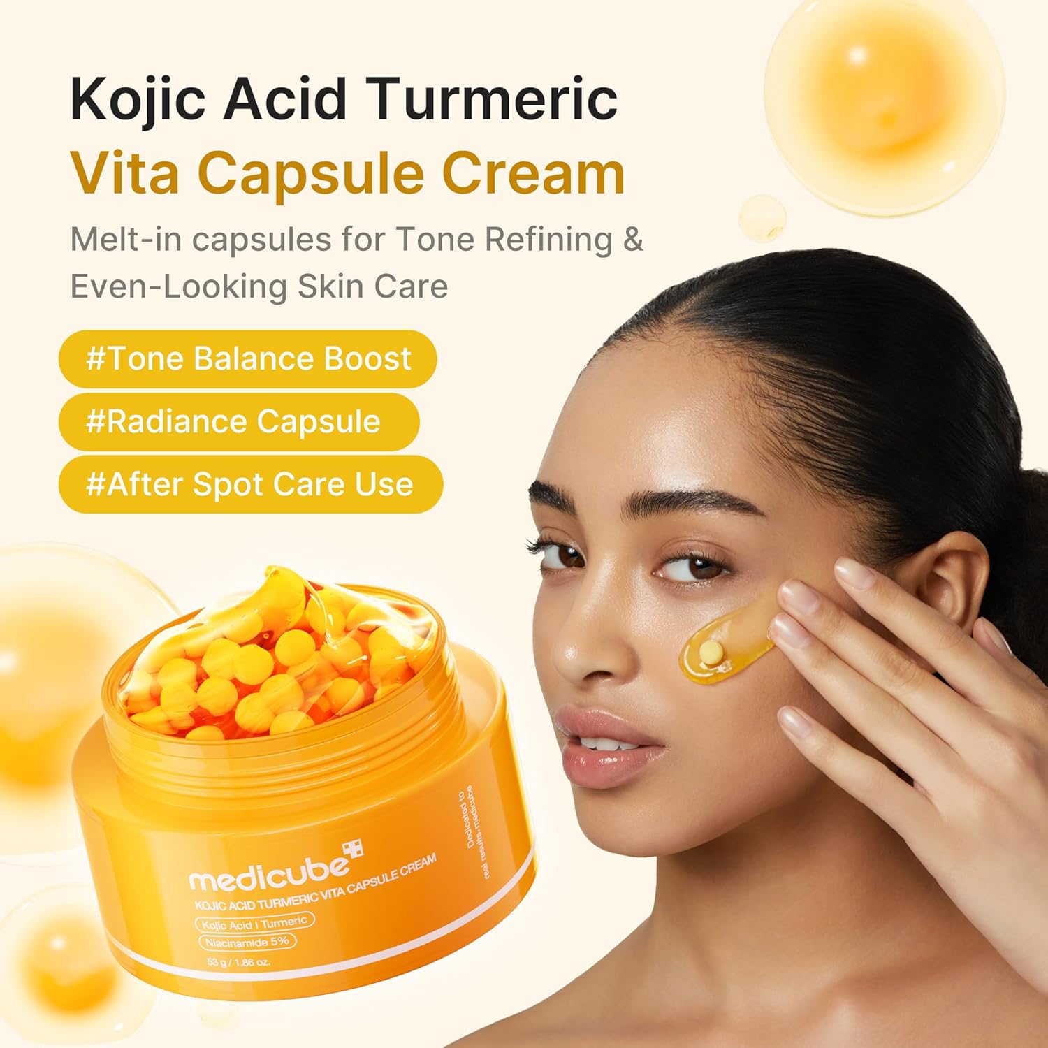 Medicube Kojic Acid Turmeric Vita Capsule Cream | Crema Facial Hidratante