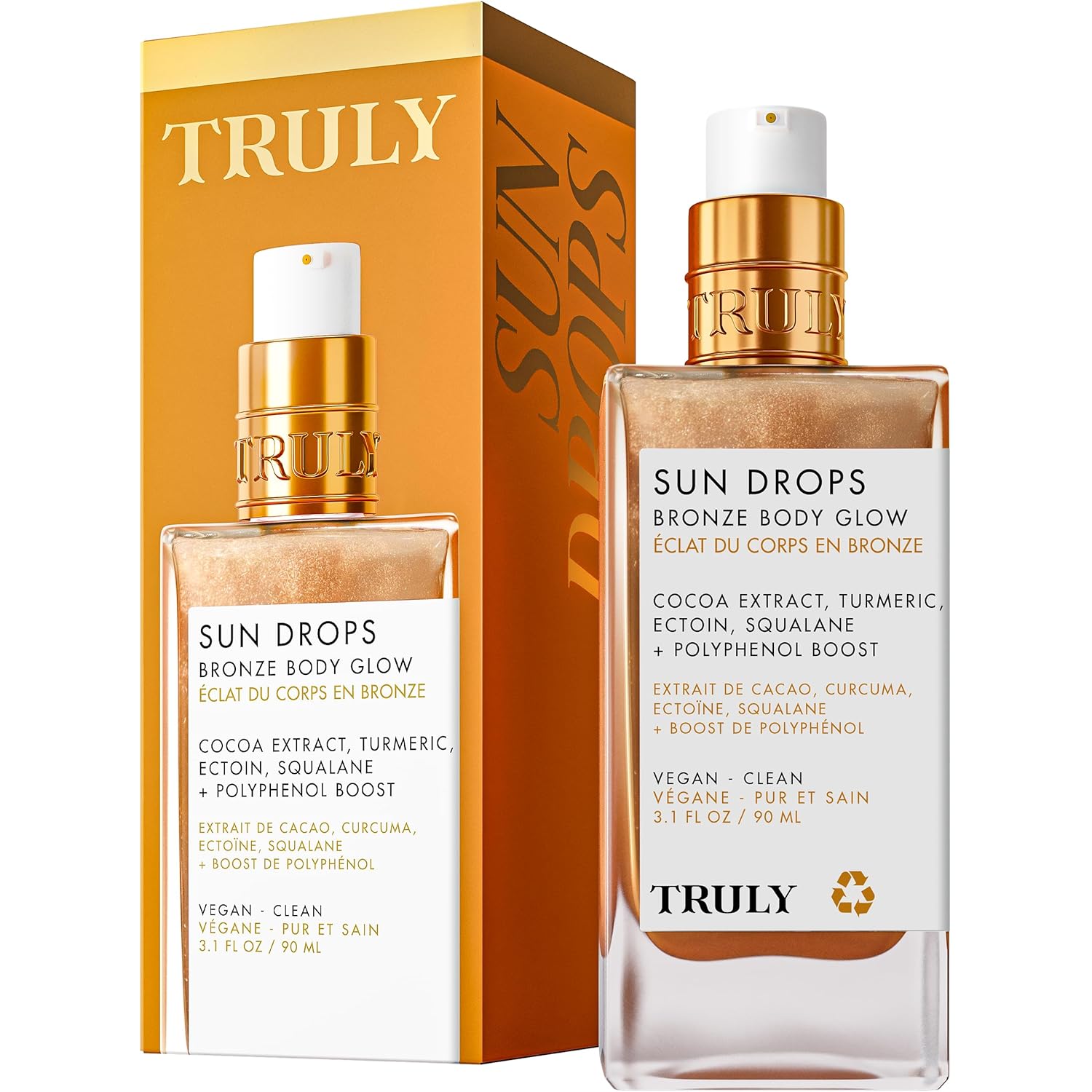Truly Beauty Sun Drops Bronze Body Glow Oil – Aceite Bronceador Iluminador Con Cacao Y Cúrcuma 90 ML