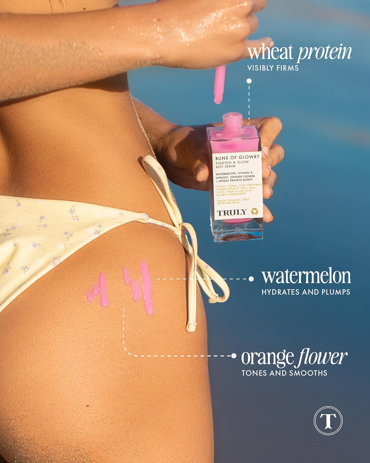 Truly Beauty Buns Of Glowry Glow & Tighten – Crema Suero Reafirmante Para Glúteos Y Muslos
