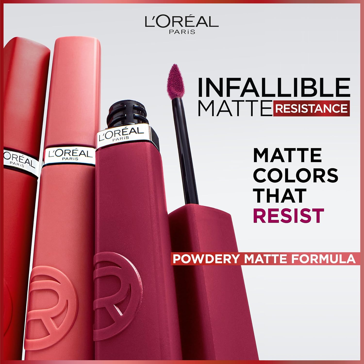 L'Oréal Paris Infallible Matte Resistance Labial Líquido Mate De Larga Duración Hasta 16 Horas
