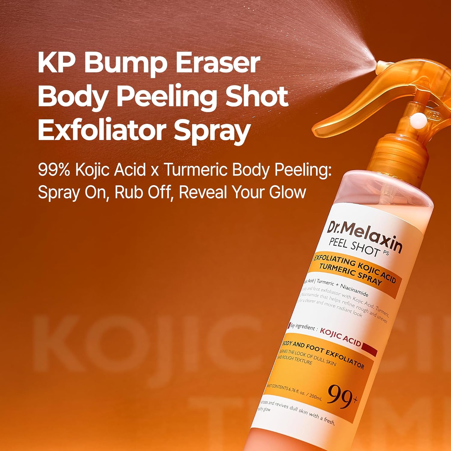 Dr. Melaxin Peel Shot Exfoliating Kojic Acid Turmeric Spray | Exfoliante Facial