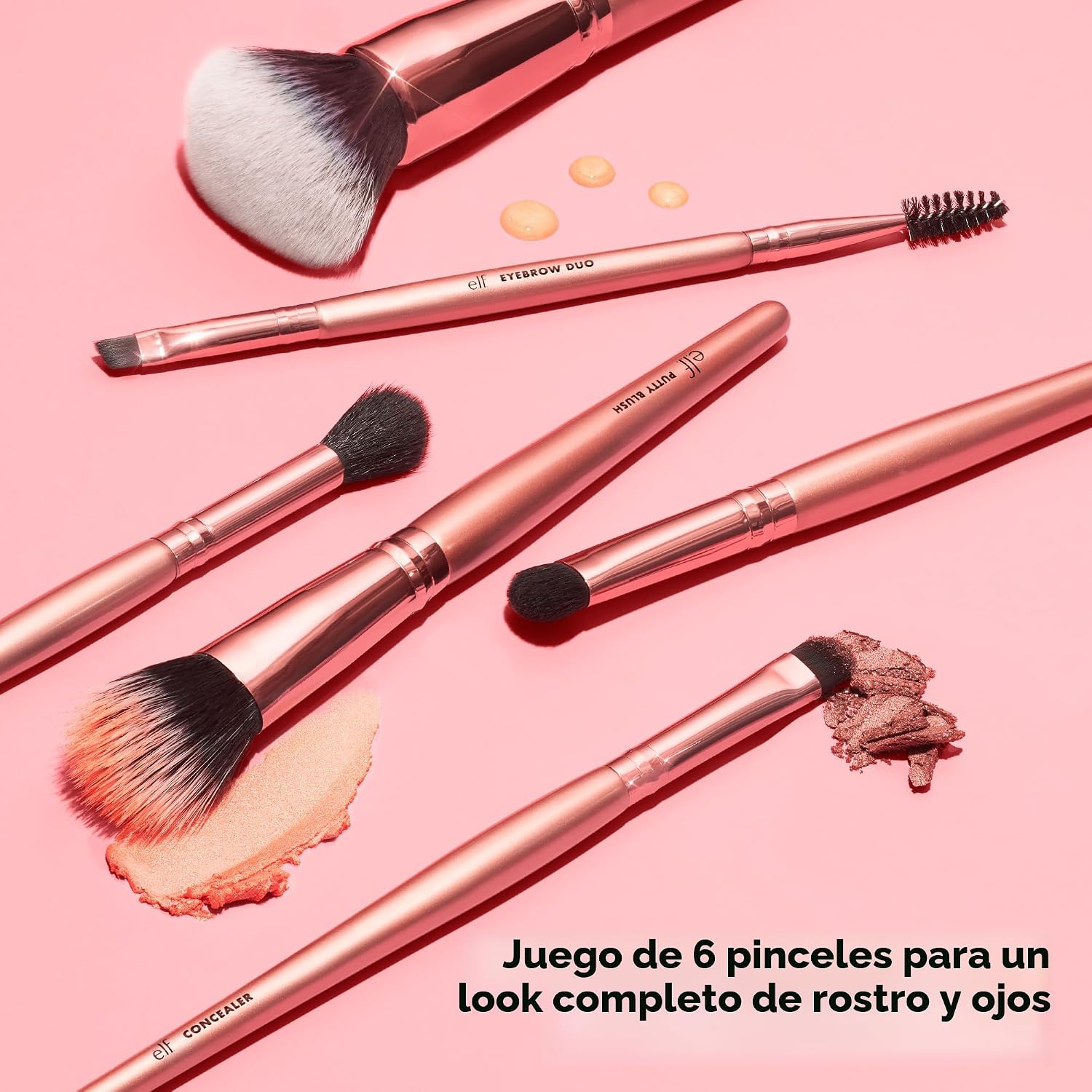 ELF Flawless Face & Eye Brush Set Set De Brochas Para Rostro Y Ojos