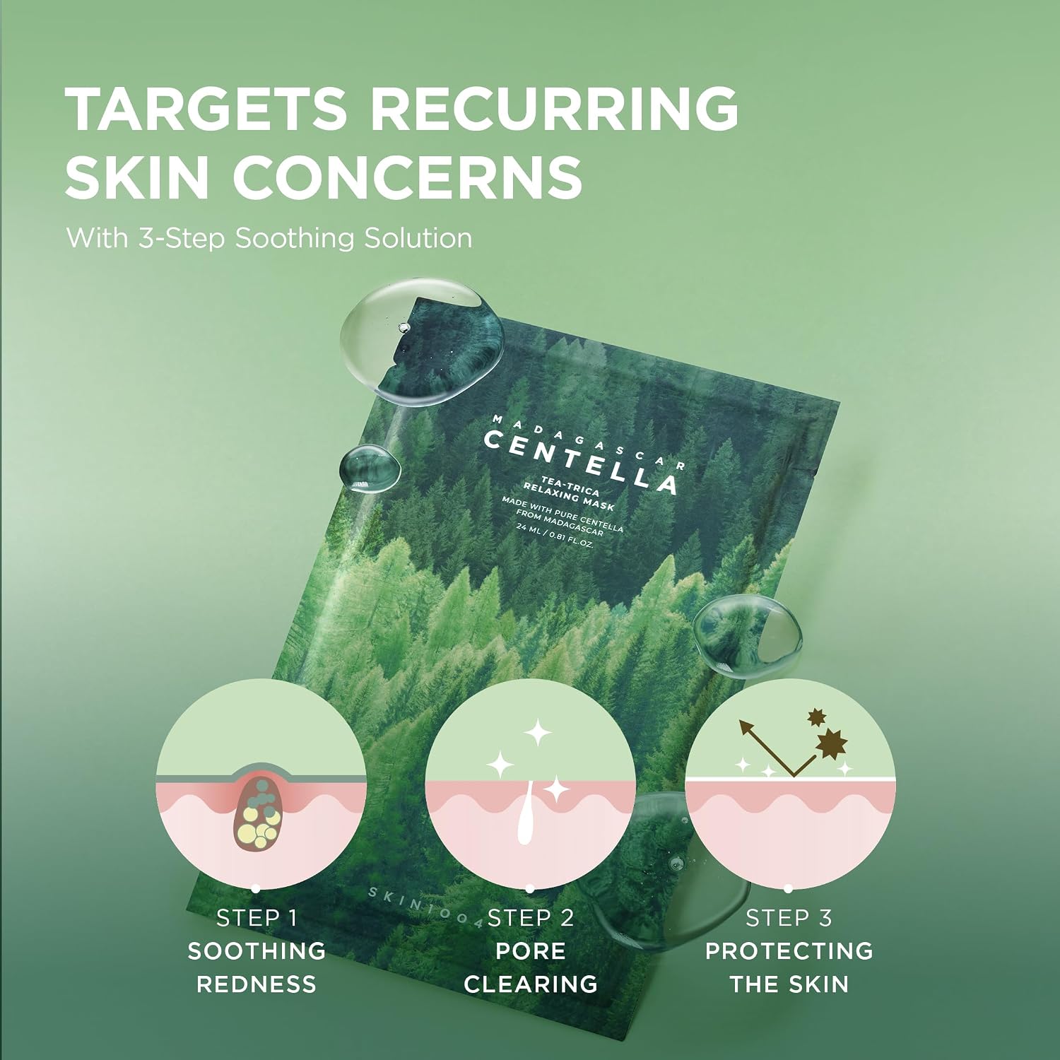 SKIN1004 Madagascar Centella Tea-Trica Relaxing Mask – Single Calming Mask