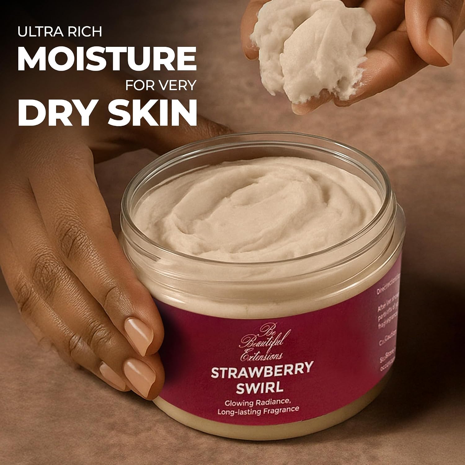 Mantequilla Corporal Aroma Fresa Body Butter Hidratante Con Aceite De Jojoba 236 ml